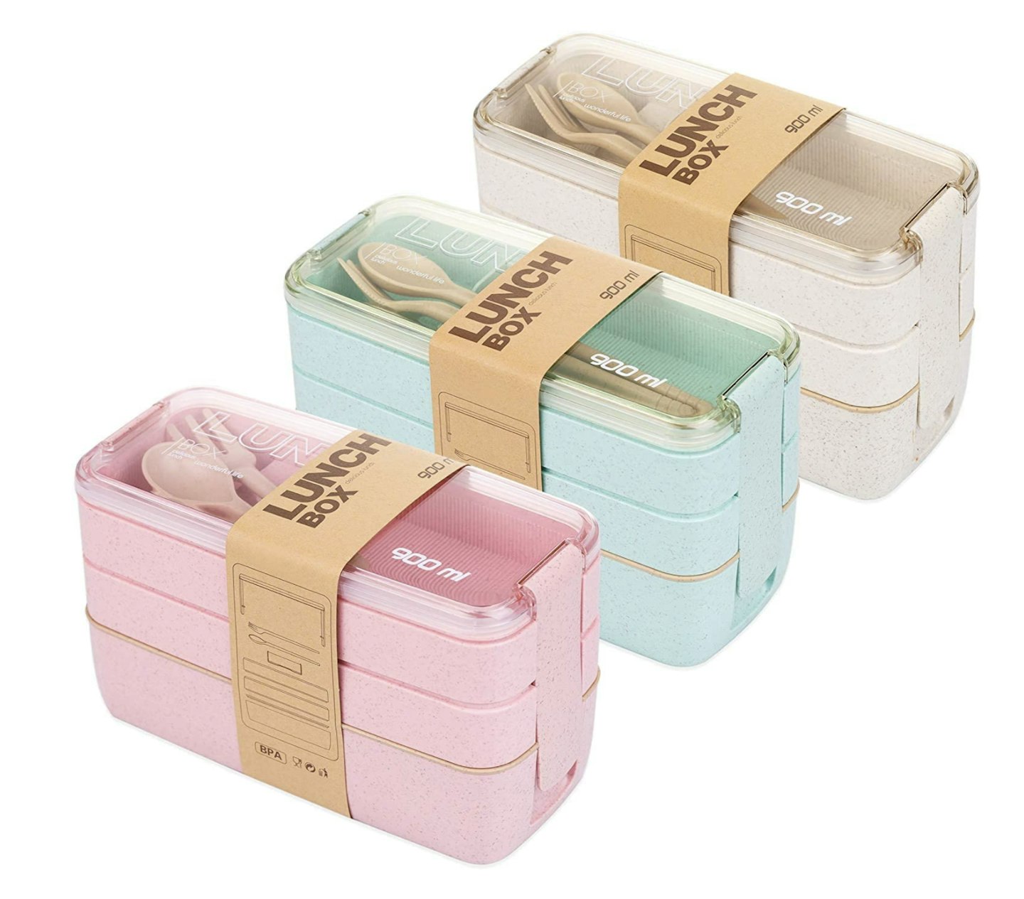 UCUDO Lunch Box 3-Layer Bento Box