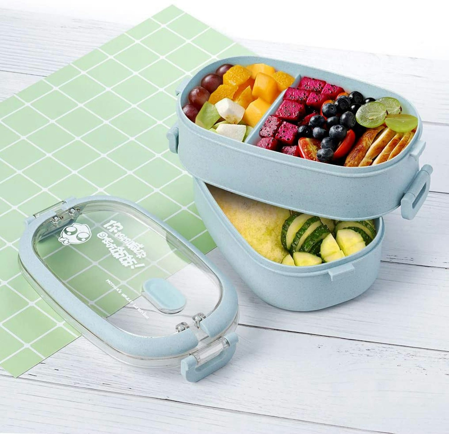 2-Layer Bento Box and Cutlery Set