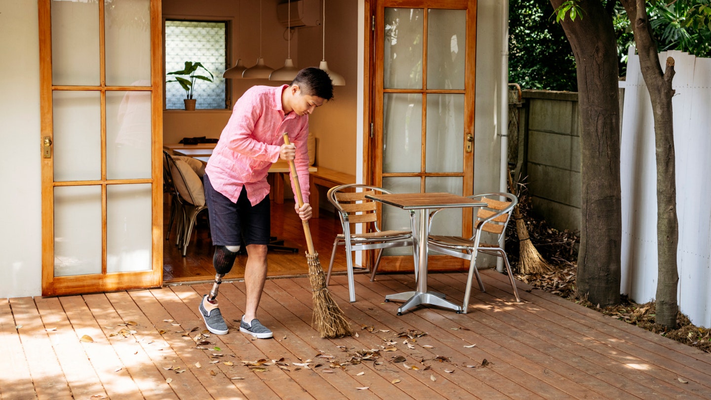 Sweeping patio