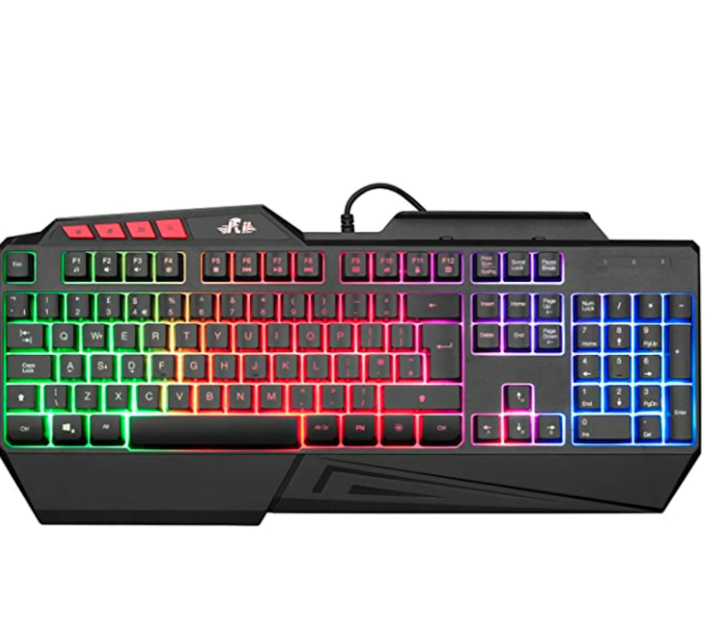 Rii Gaming Keyboard, Rainbow Backlit