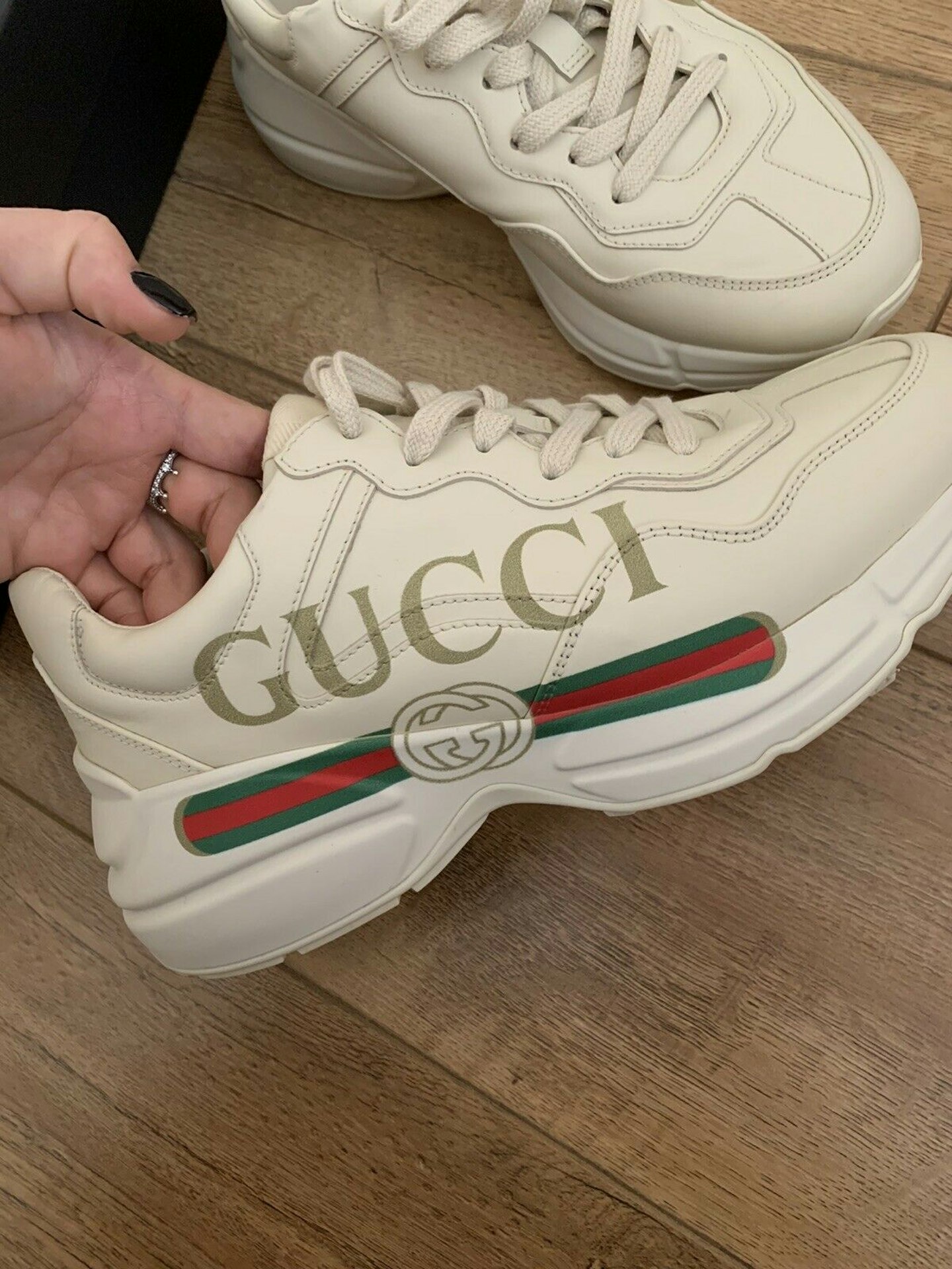 GUCCI Rhyton leather sneakers, £600
