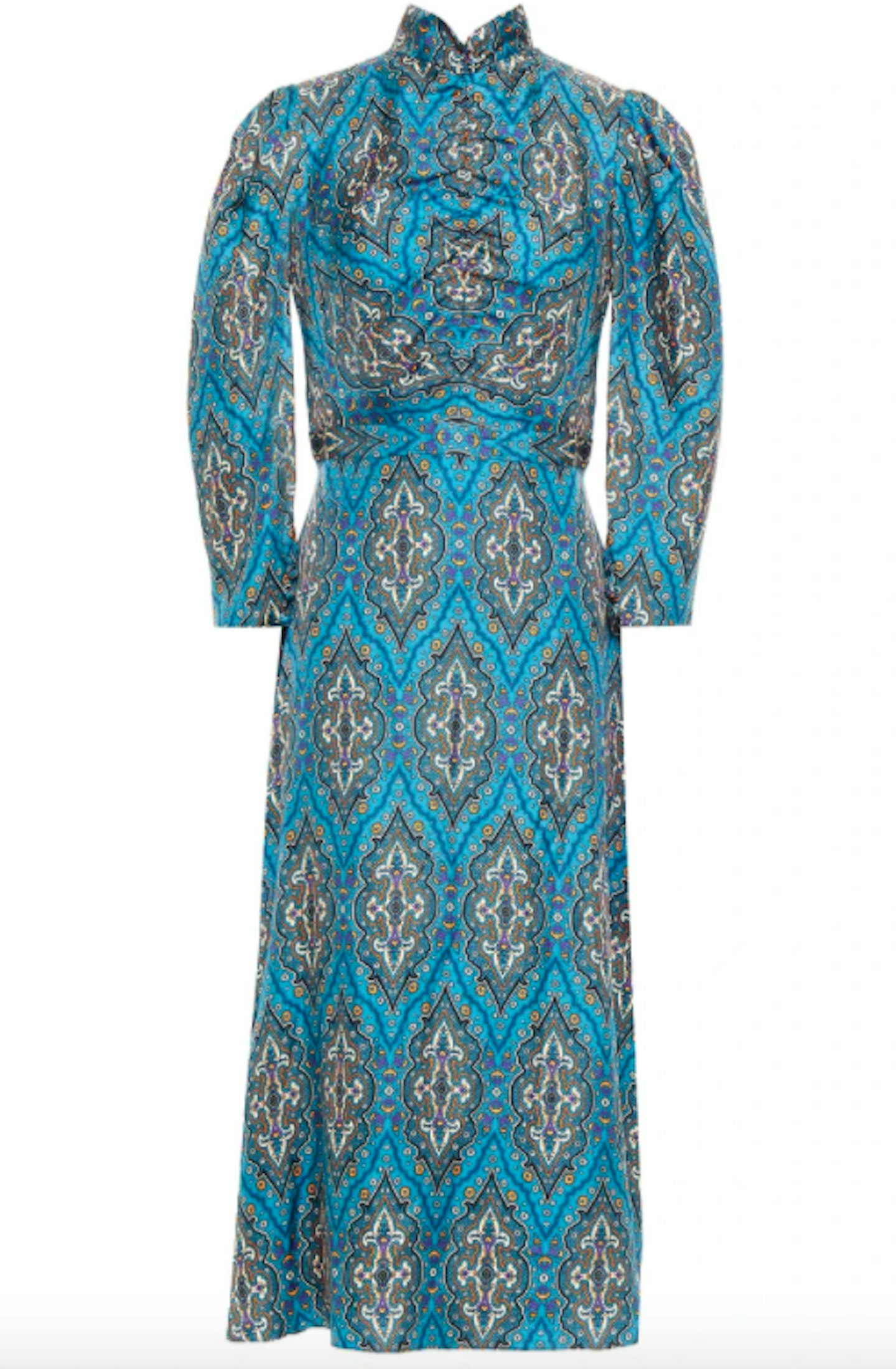 Sandro, Kaela Ruched Printed Silk-Satin Midi Dress, £252