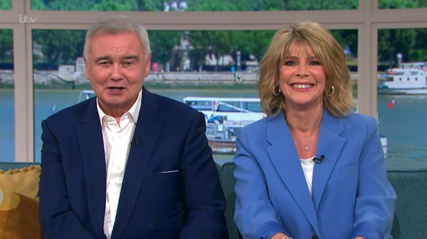 ruth langsford this morning blue blazer outfit