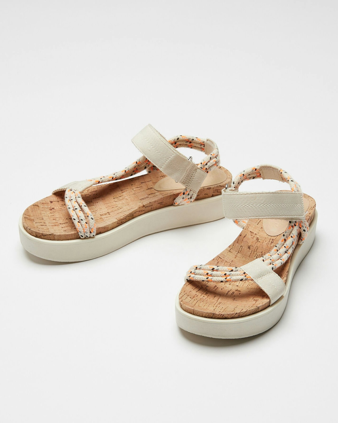 Oliver Bonas, Sporty Strap White Flatform Sandals, £20