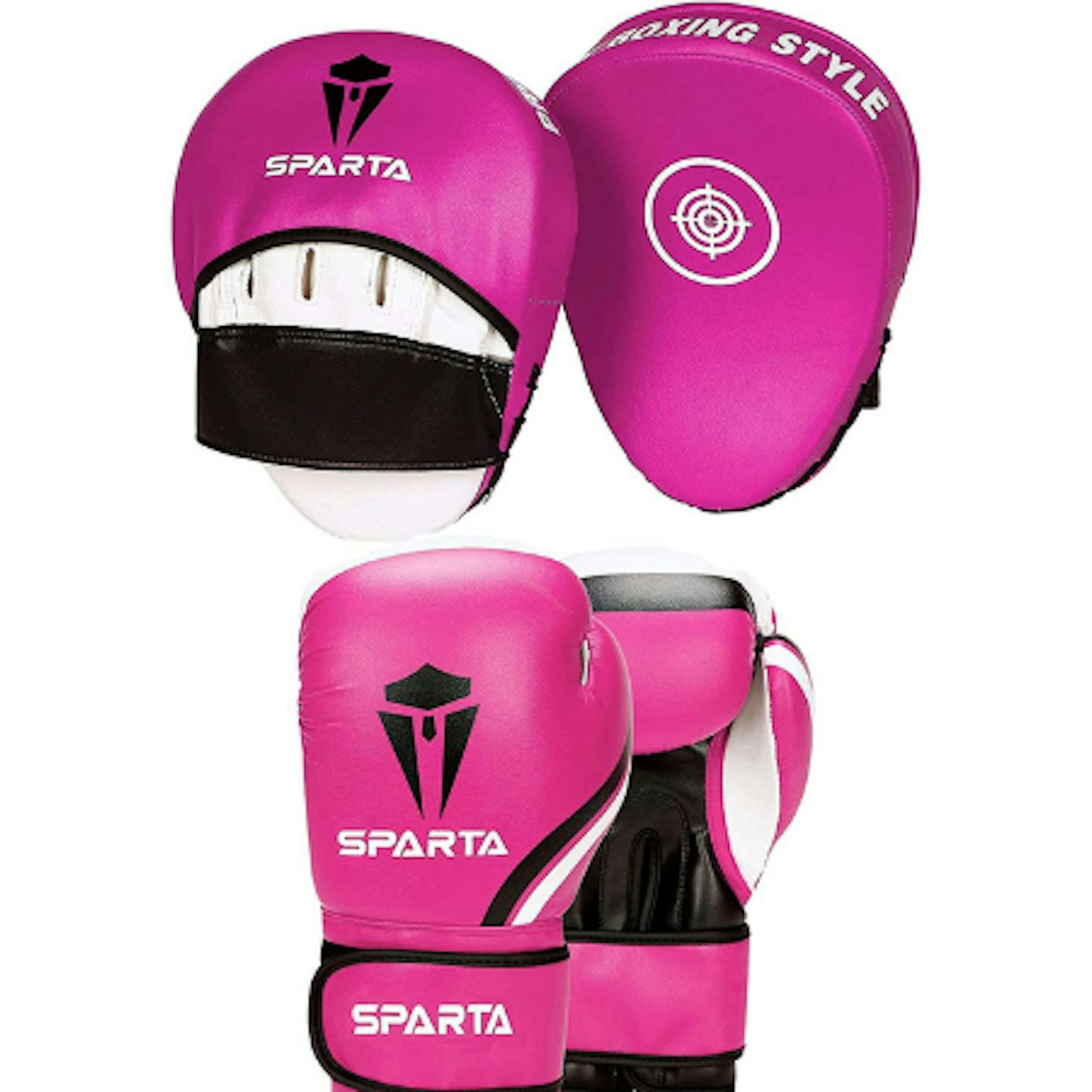 Boxing gloves and pads set