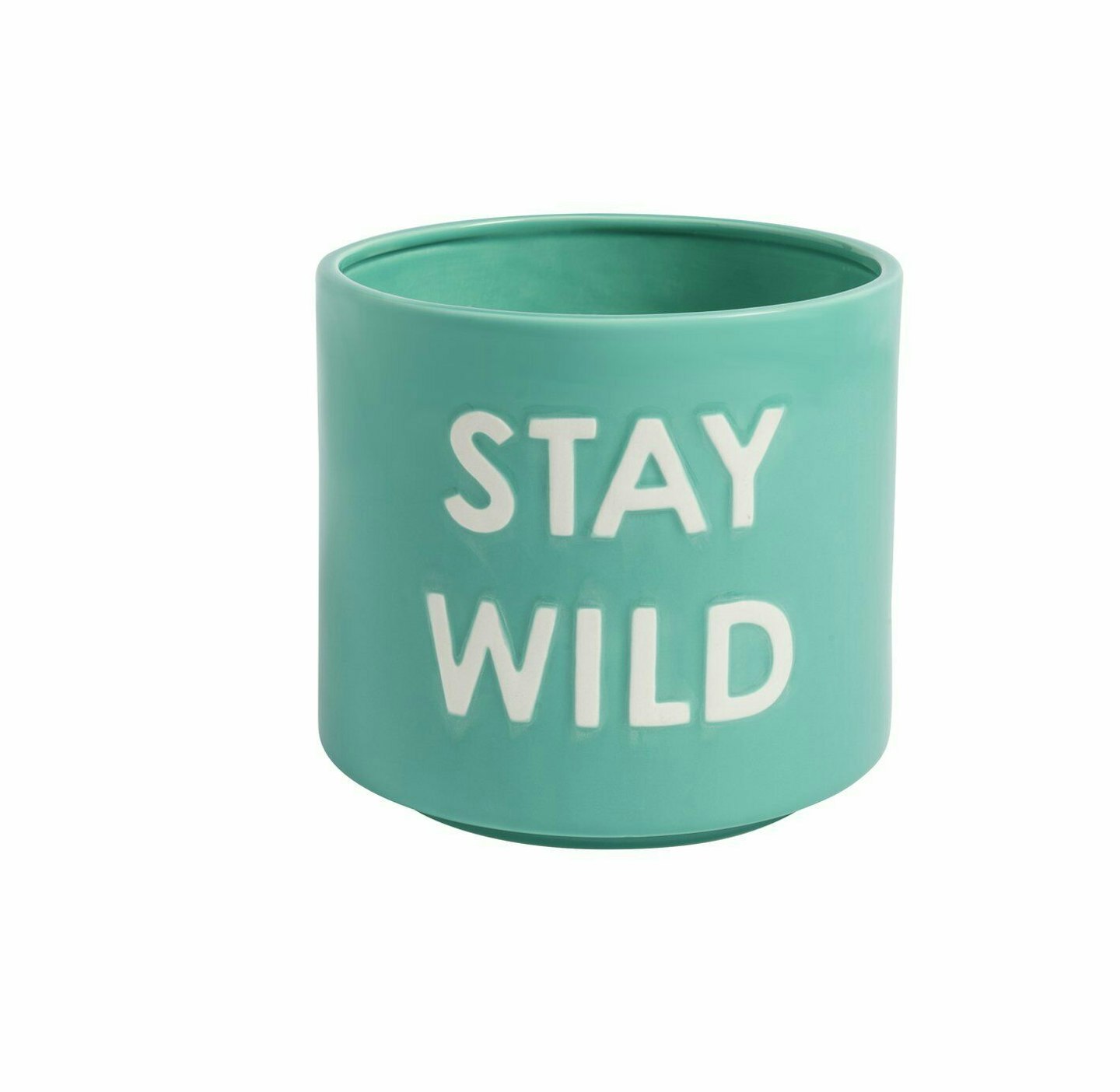 Argos Home Slogan Planter - Turquoise Blue
