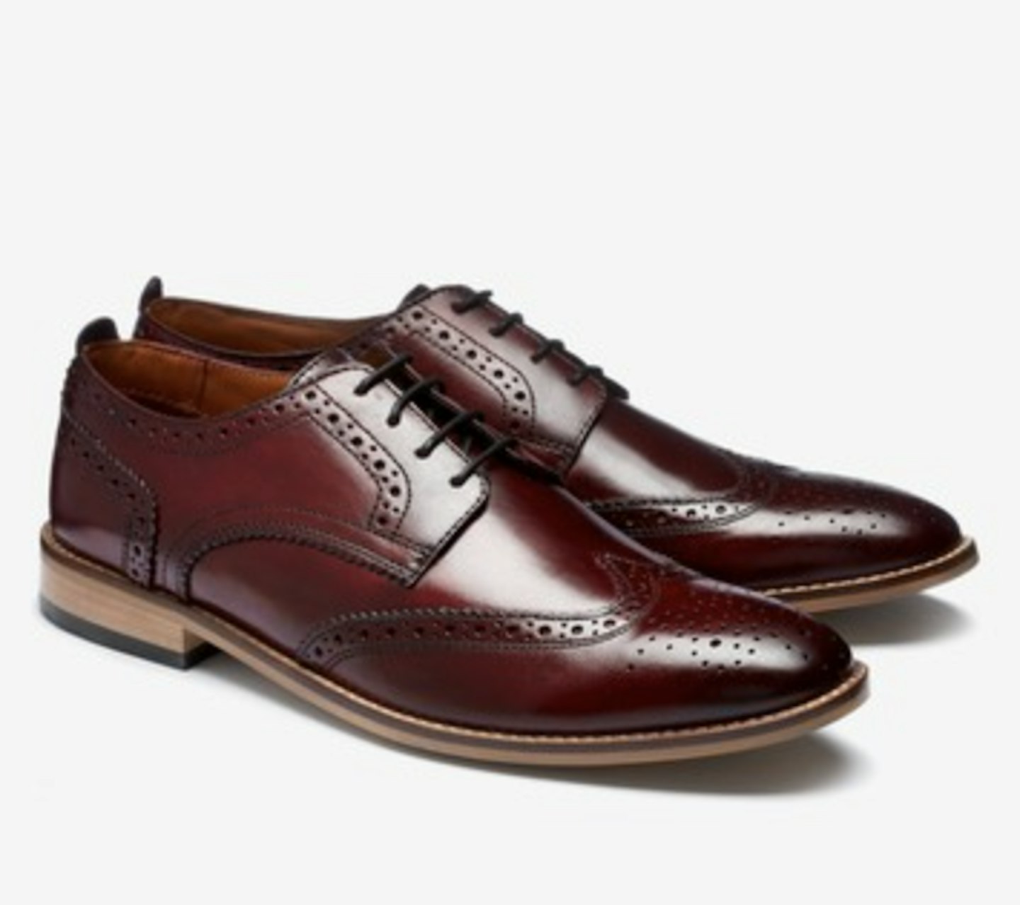 Contrast Sole Leather Brogues