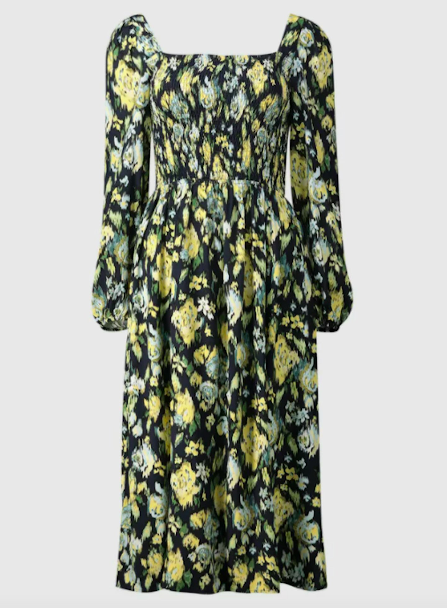 Tu, Floral Shirred Midi Dress, £22