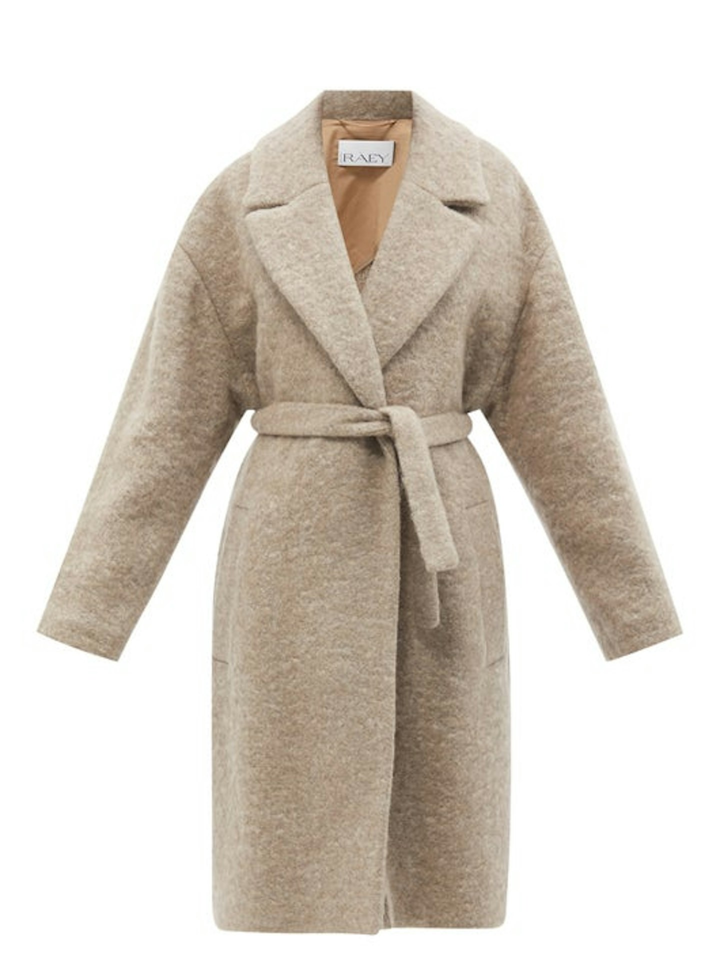 Raey, Belted Wool-Blend Coat, £595