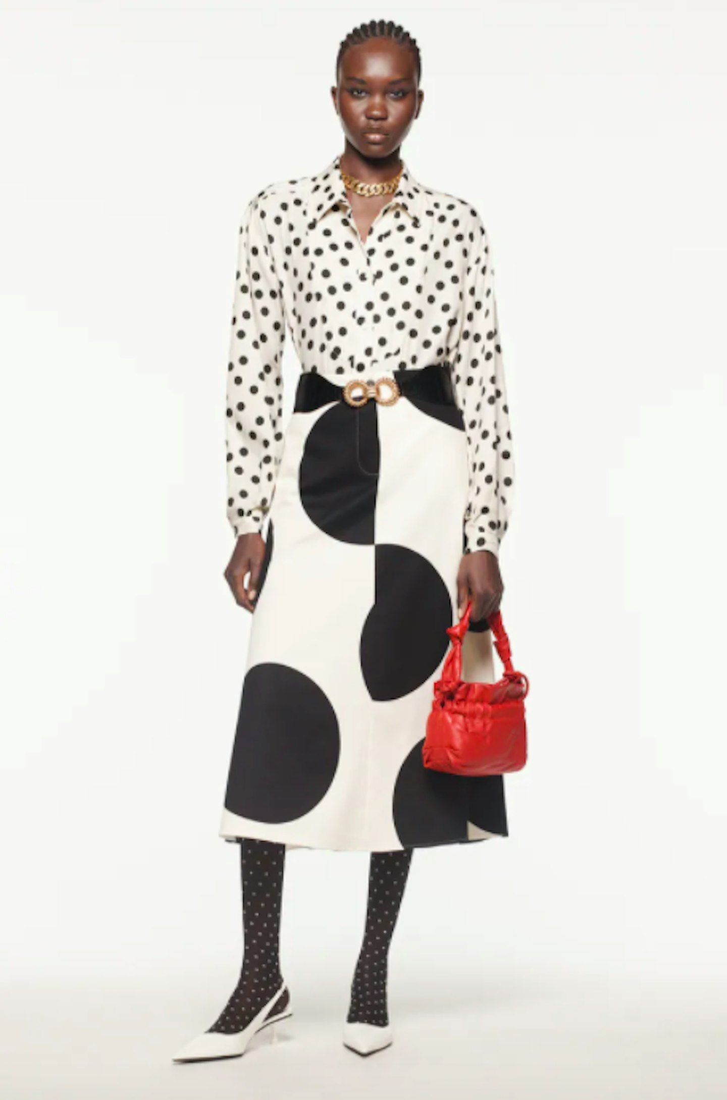 Zara, Limited Edition Polka Dot Midi Skirt, £79.99