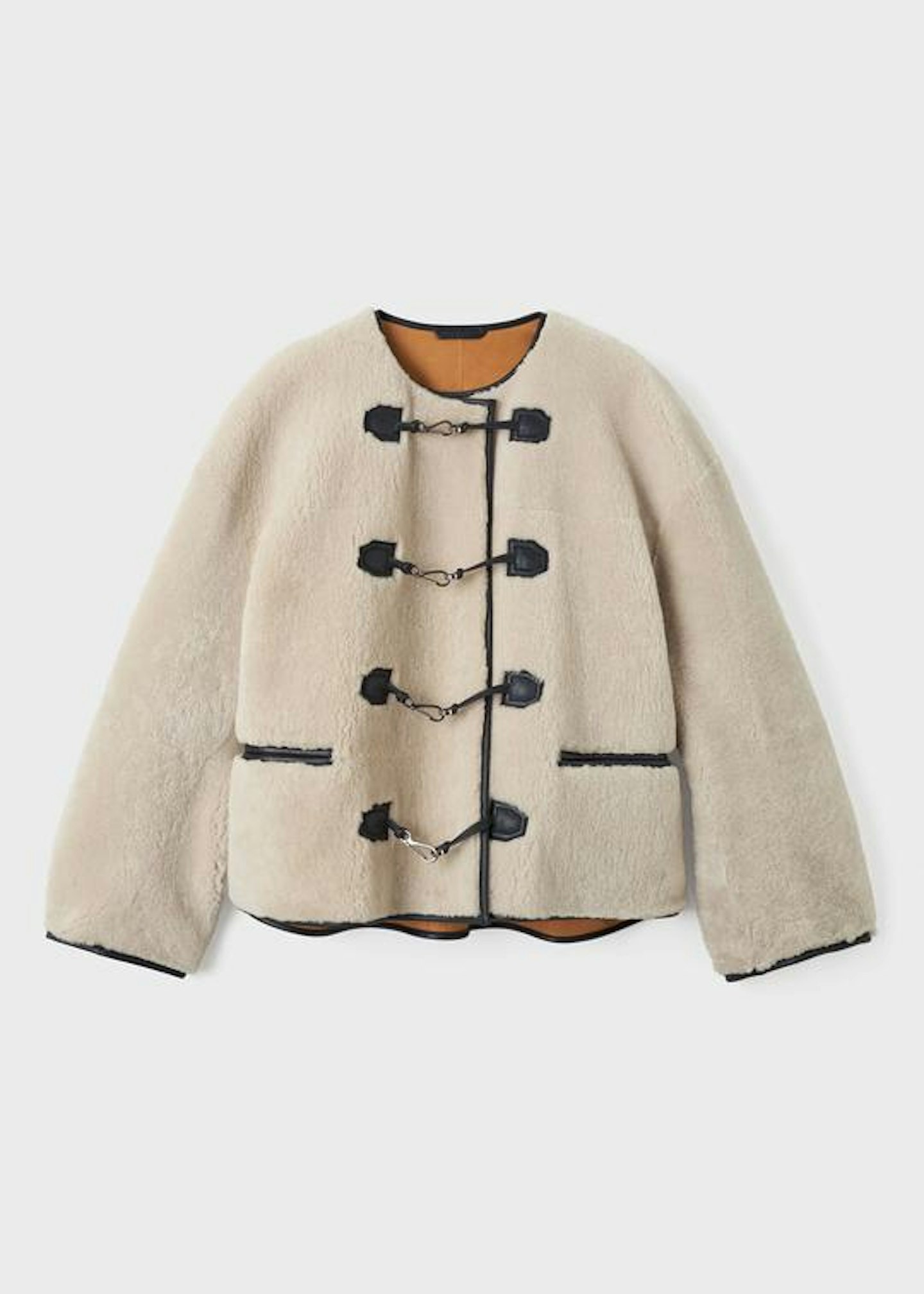 Totu00eame, Teddy Shearling Clasp Jacket Off-White, £1,960