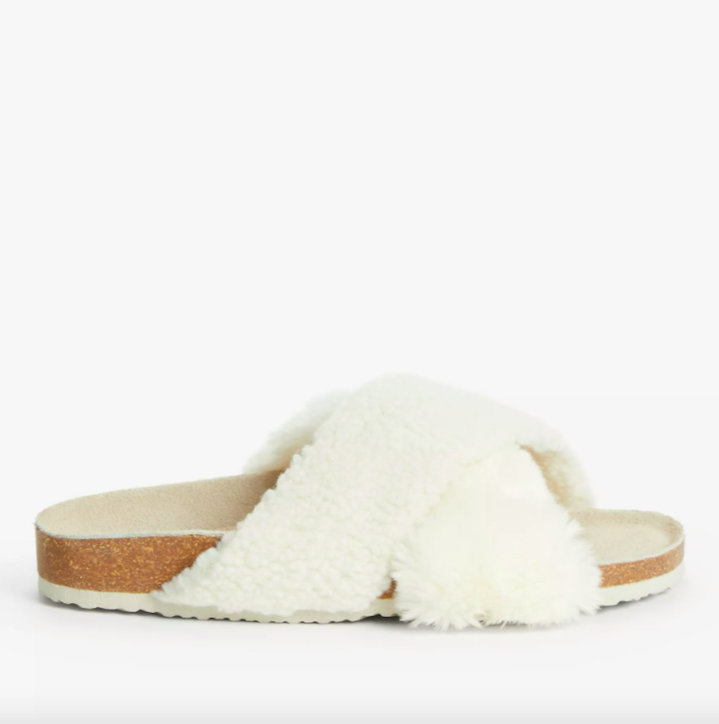 ANYDAY, Cross-Strap Faux-Fur Mule Slippers, £26