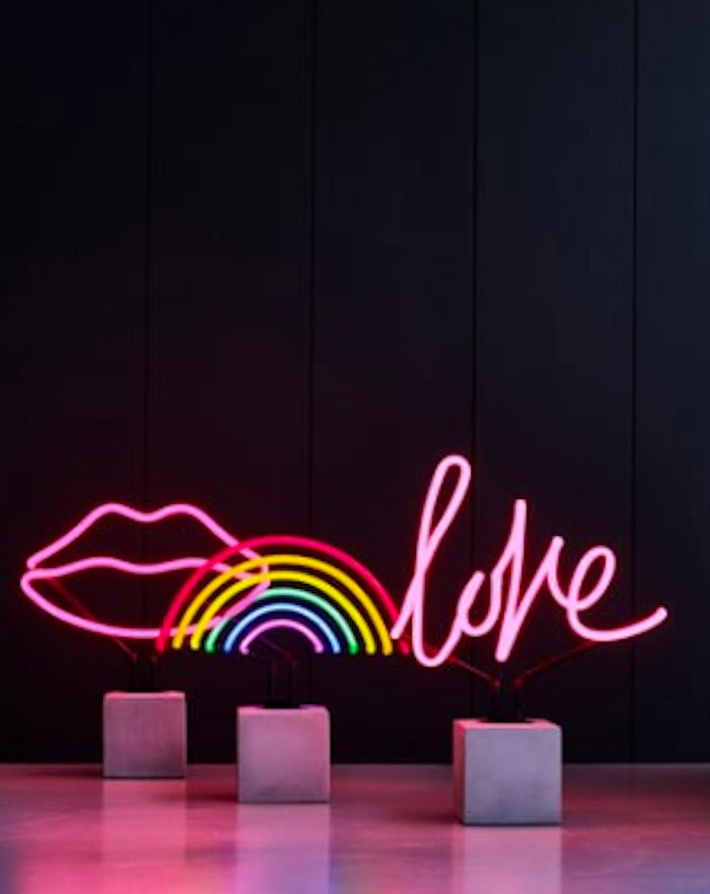 Oliver Bonas, Love Concrete Base Neon Sign, £60