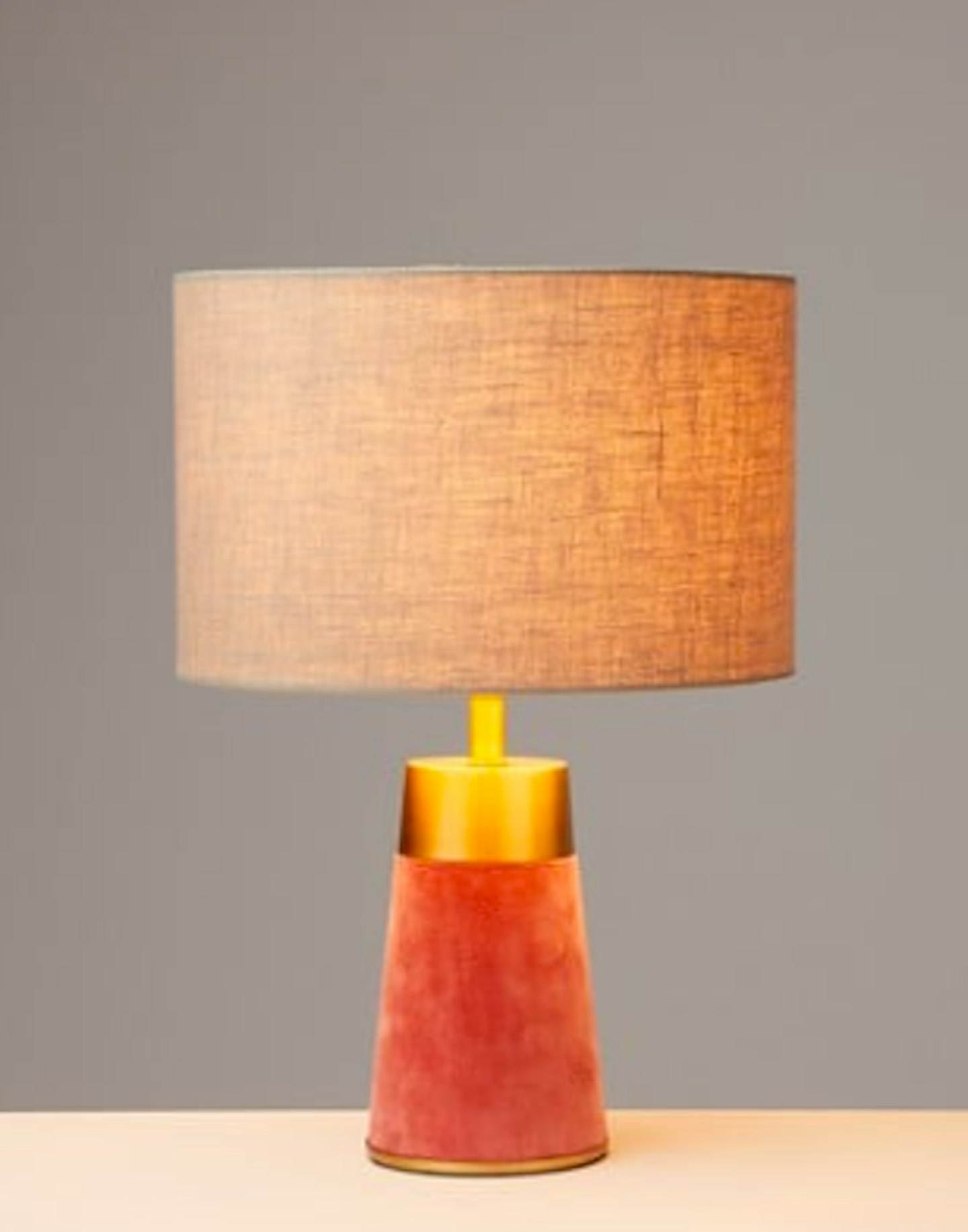Oliver Bonas, Ero Pink Velvet Shade Table & Desk Lamp Medium, £85
