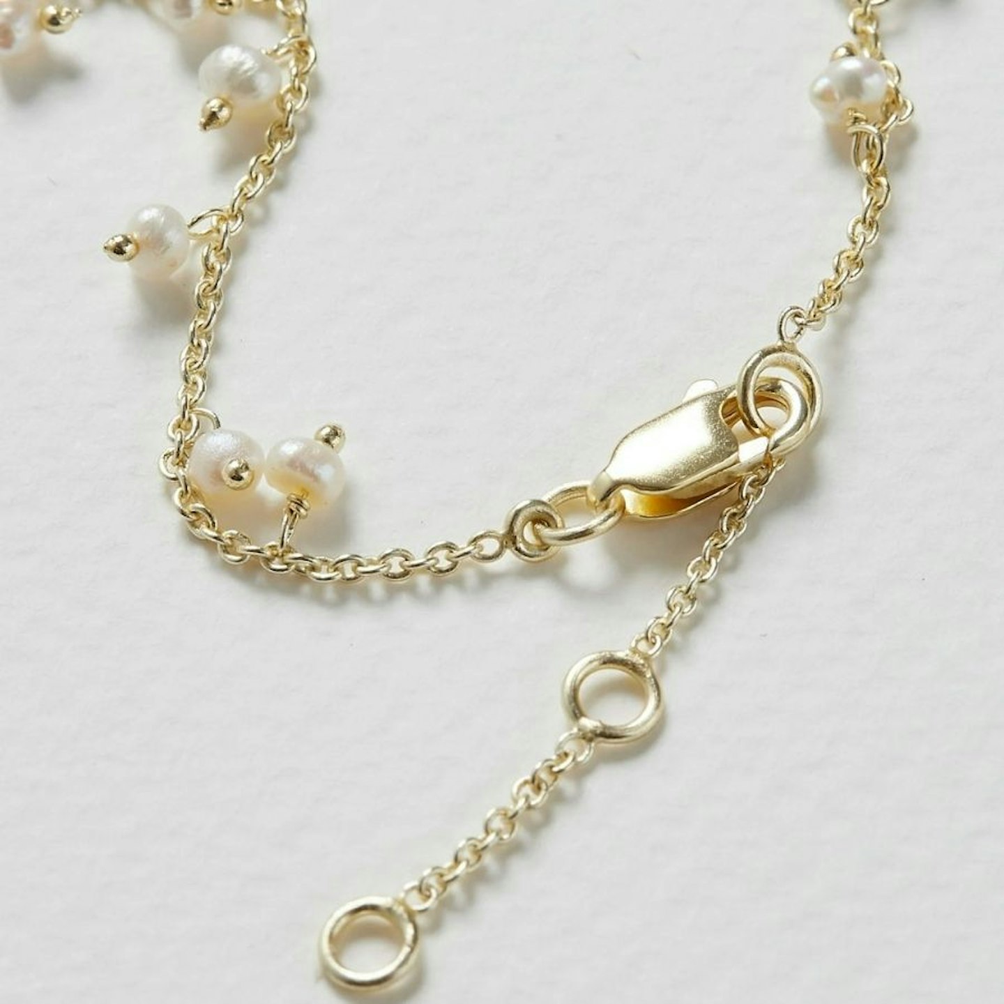 Meryta Pearl Cluster Gold Plated Anklet
