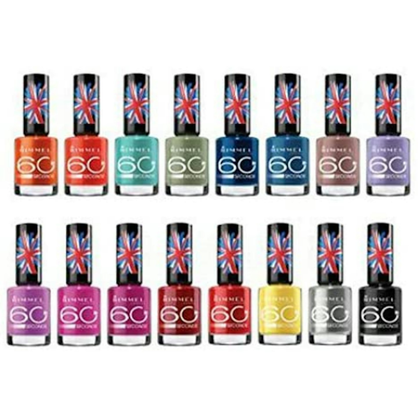 Rimmel London 60 Second Nail Polish 15 Pieces Assorted