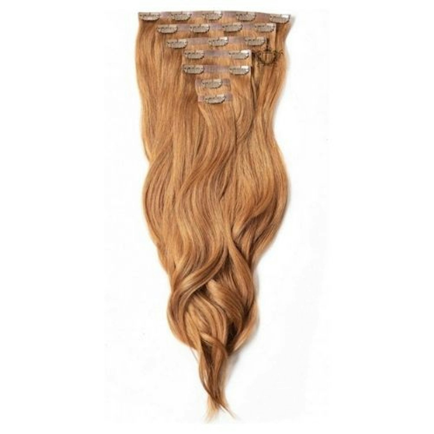 Cinnamon Ginger – Elegant 18" Silk Seamless Clip In Human Hair Extensions