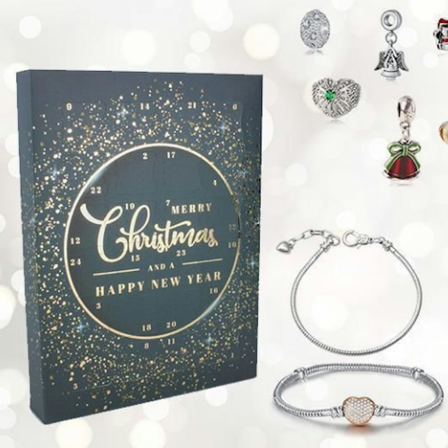 24- Day Jewellery Advent Calendar including Beads, Charms and Bracelets