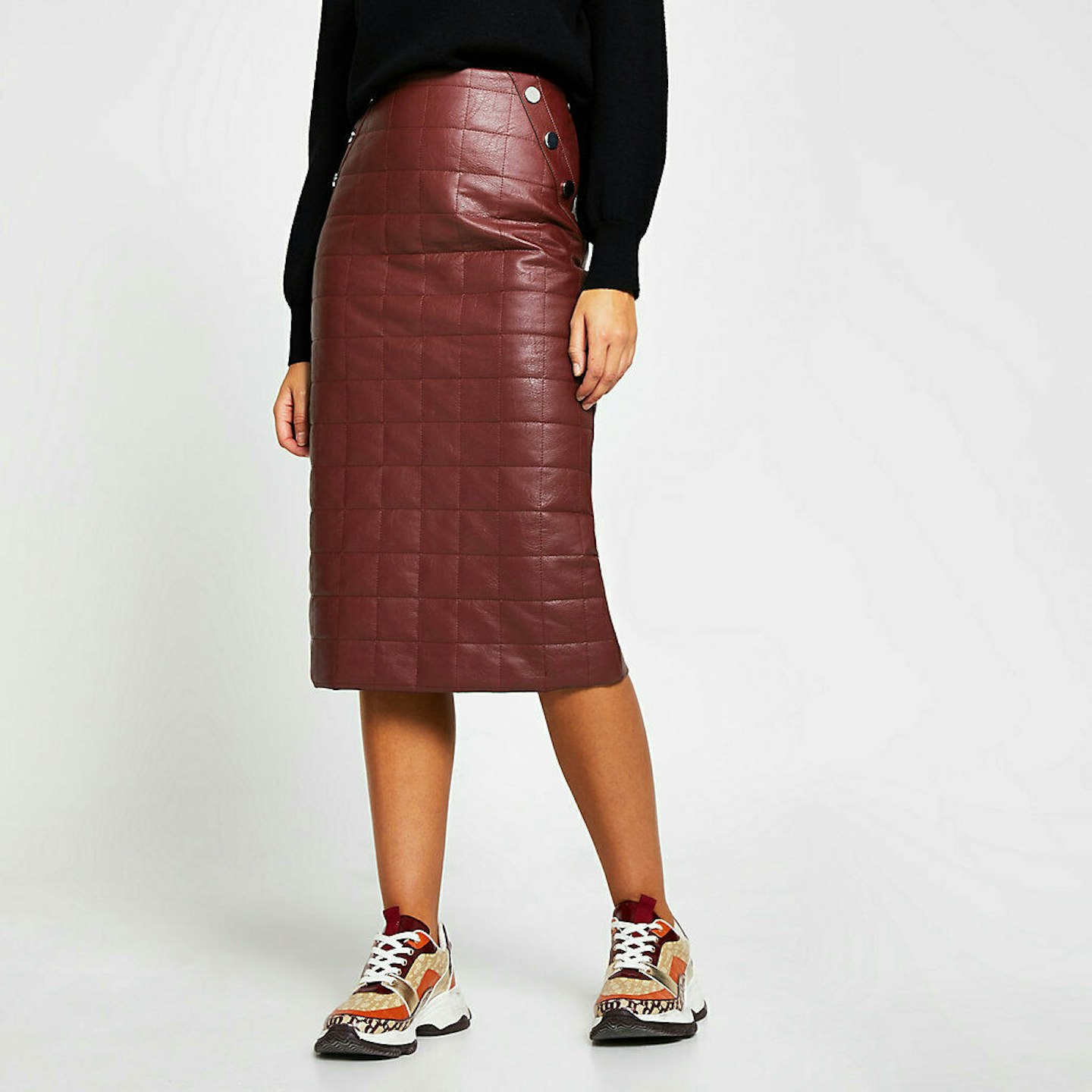 River Island, Quilted Aline Pencil Skirt, £12