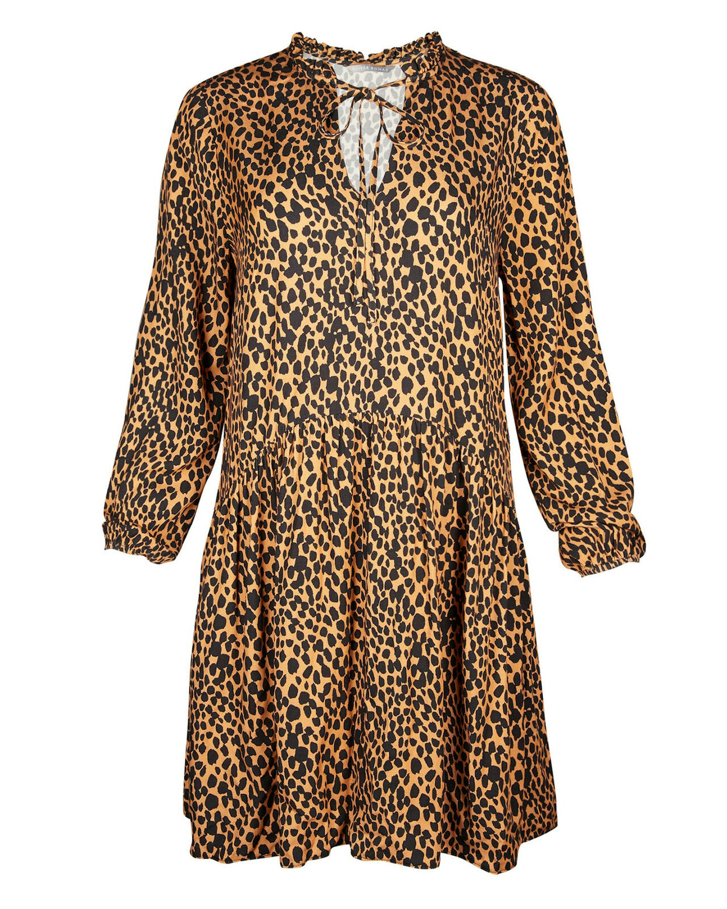 Oliver Bonas, Animal Print Brown Mini Shift Dress, £25