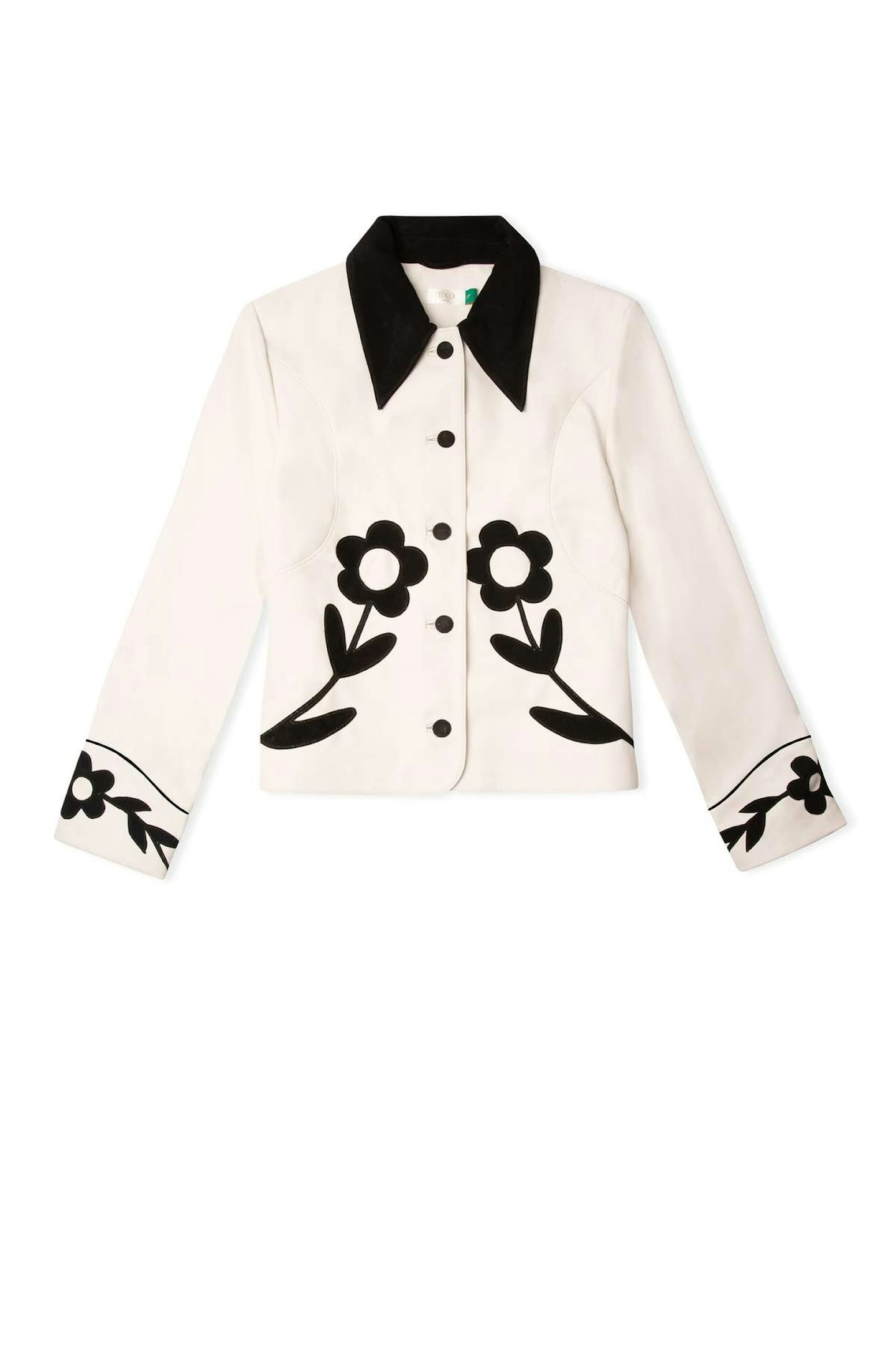 Leather Appliquu00e9 Jacket, £385
