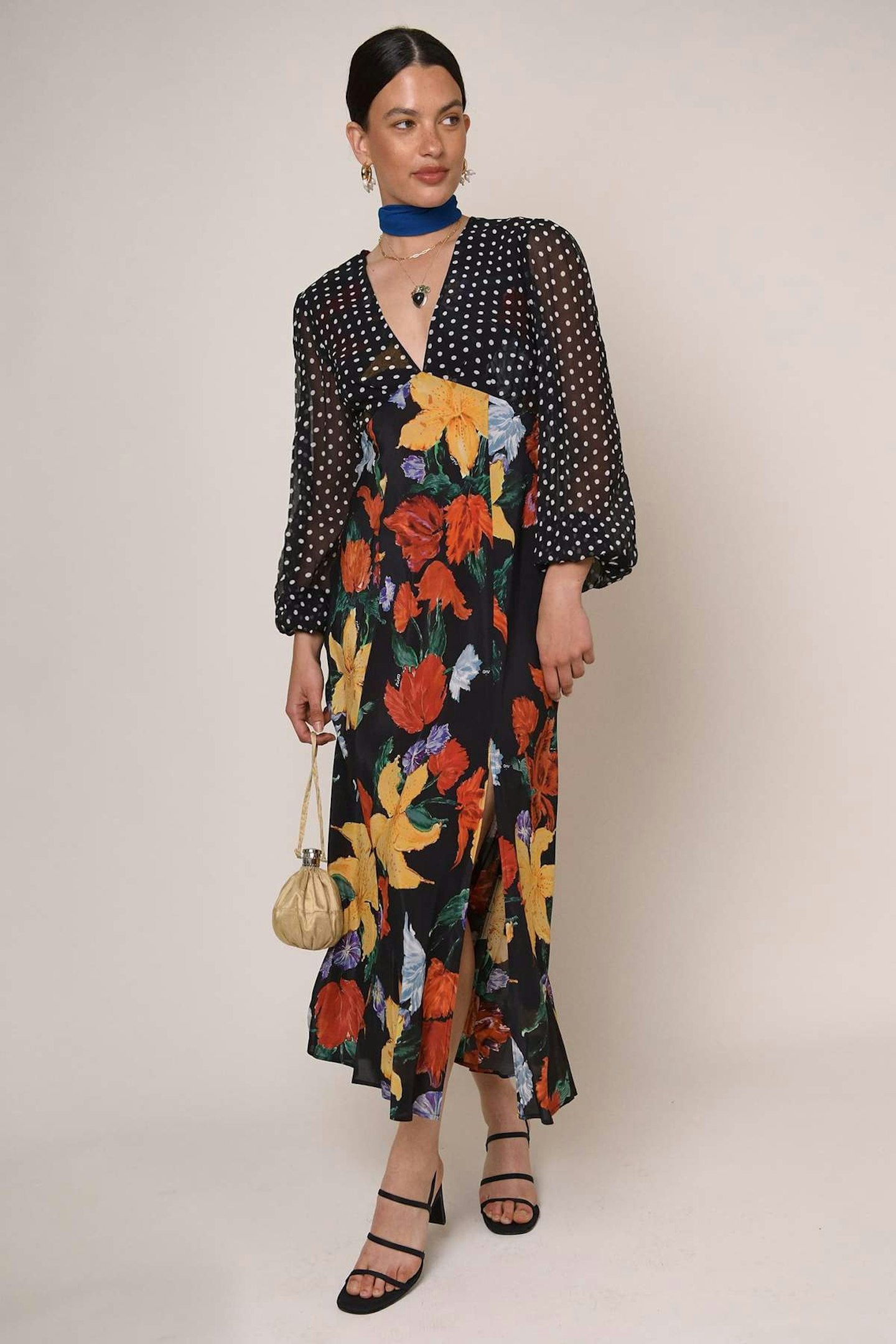 Mixed Print Dress, £315
