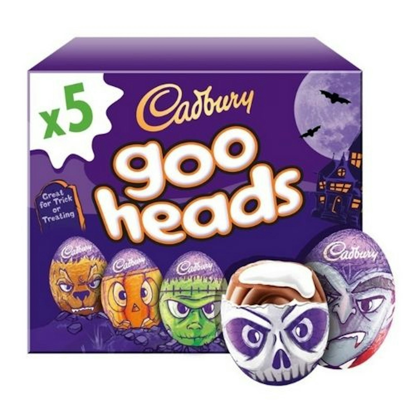 Cadbury Halloween 5 Goo Head Cream Eggs