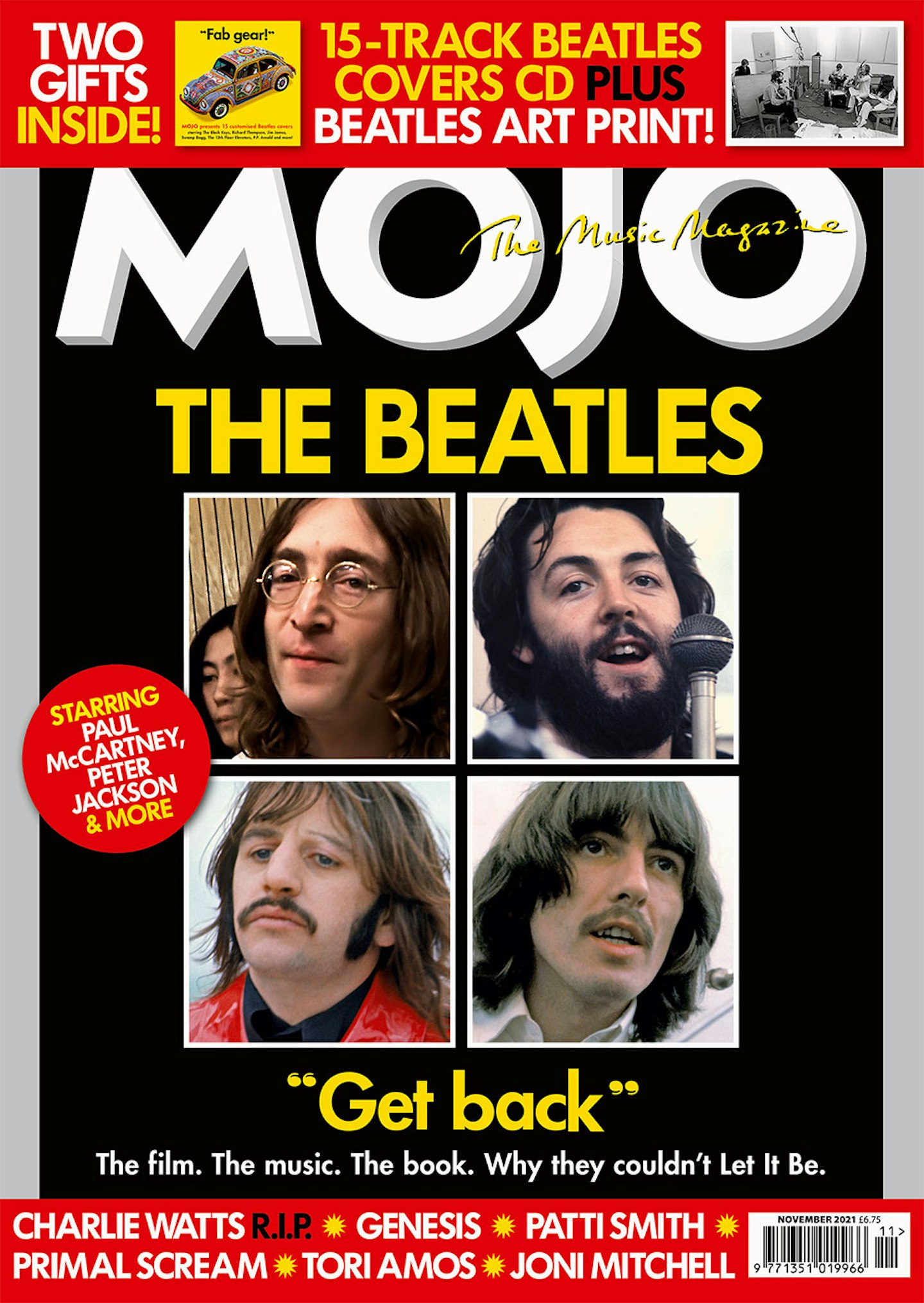MOJO 336, starring the Beatles, as it appears on newsstands.