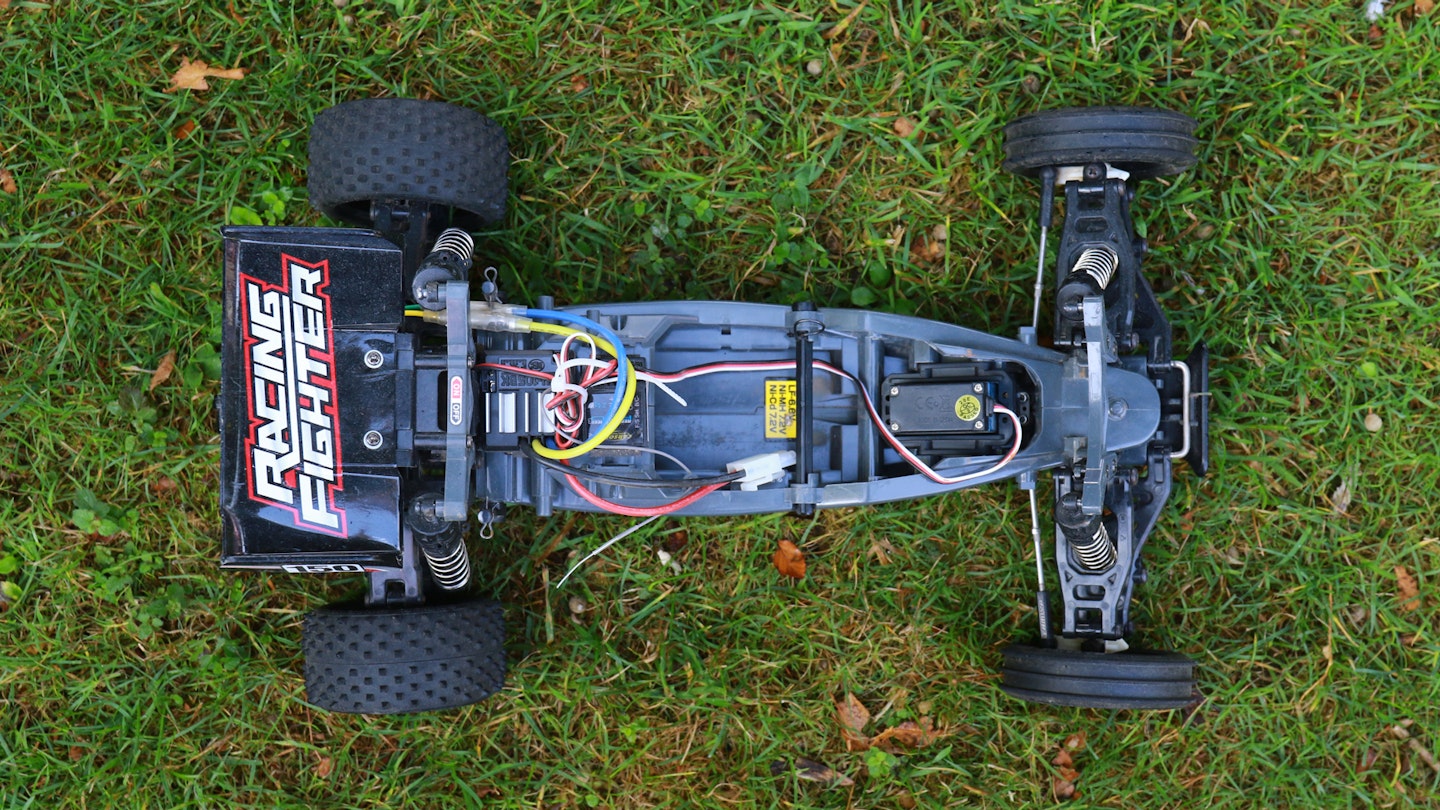 Tamiya Racing Fighter with the body off