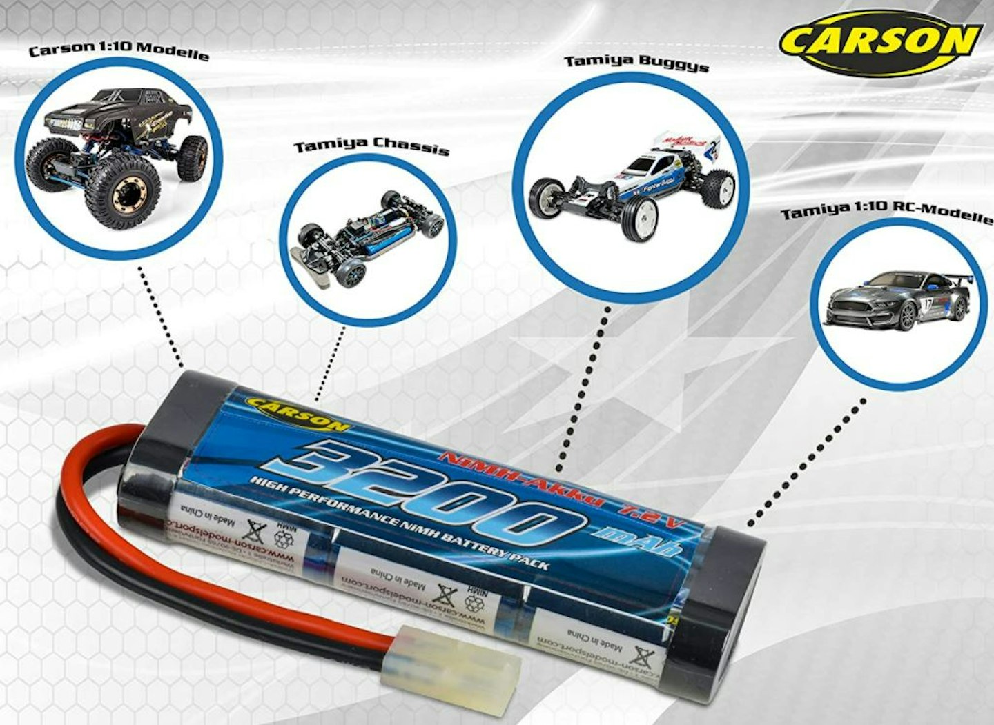 Carson Racing Pack Battery 7.2 V / 3200 mAh NiMH