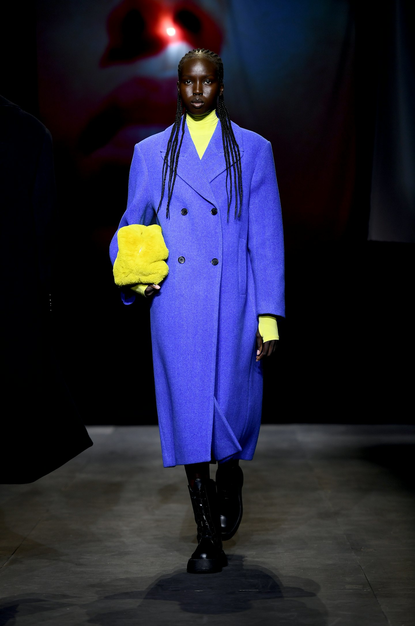 One of COS' new coats on the catwalk