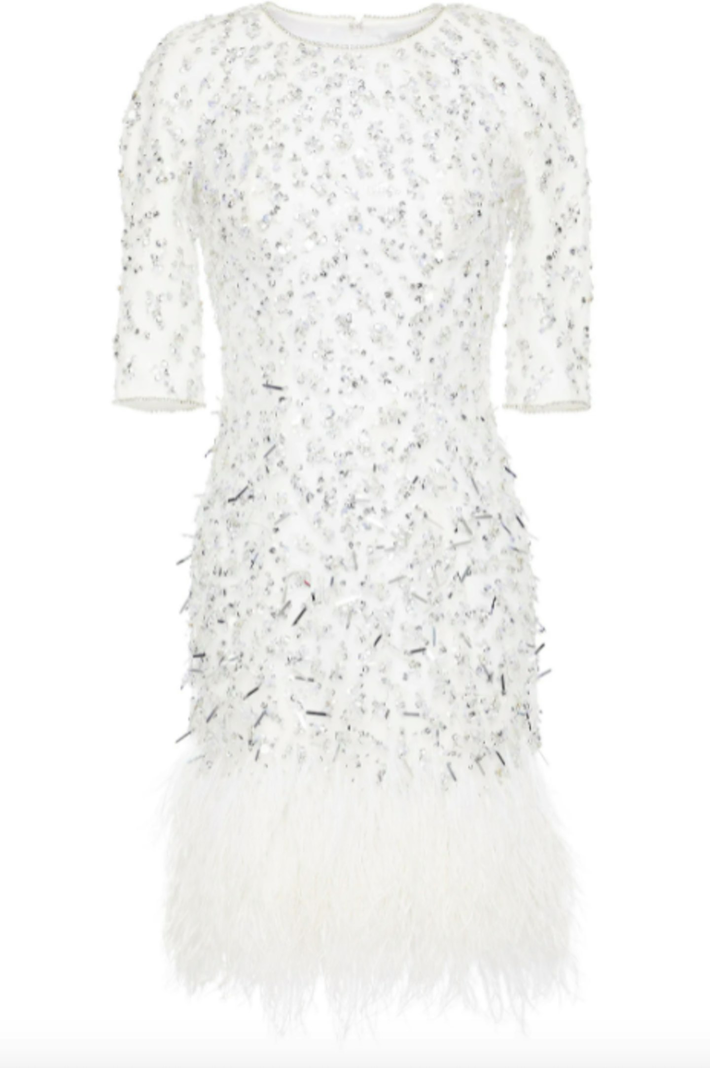 Bird of Paradise Feather-Trimmed Embellished Tulle Mini Dress, £1,498