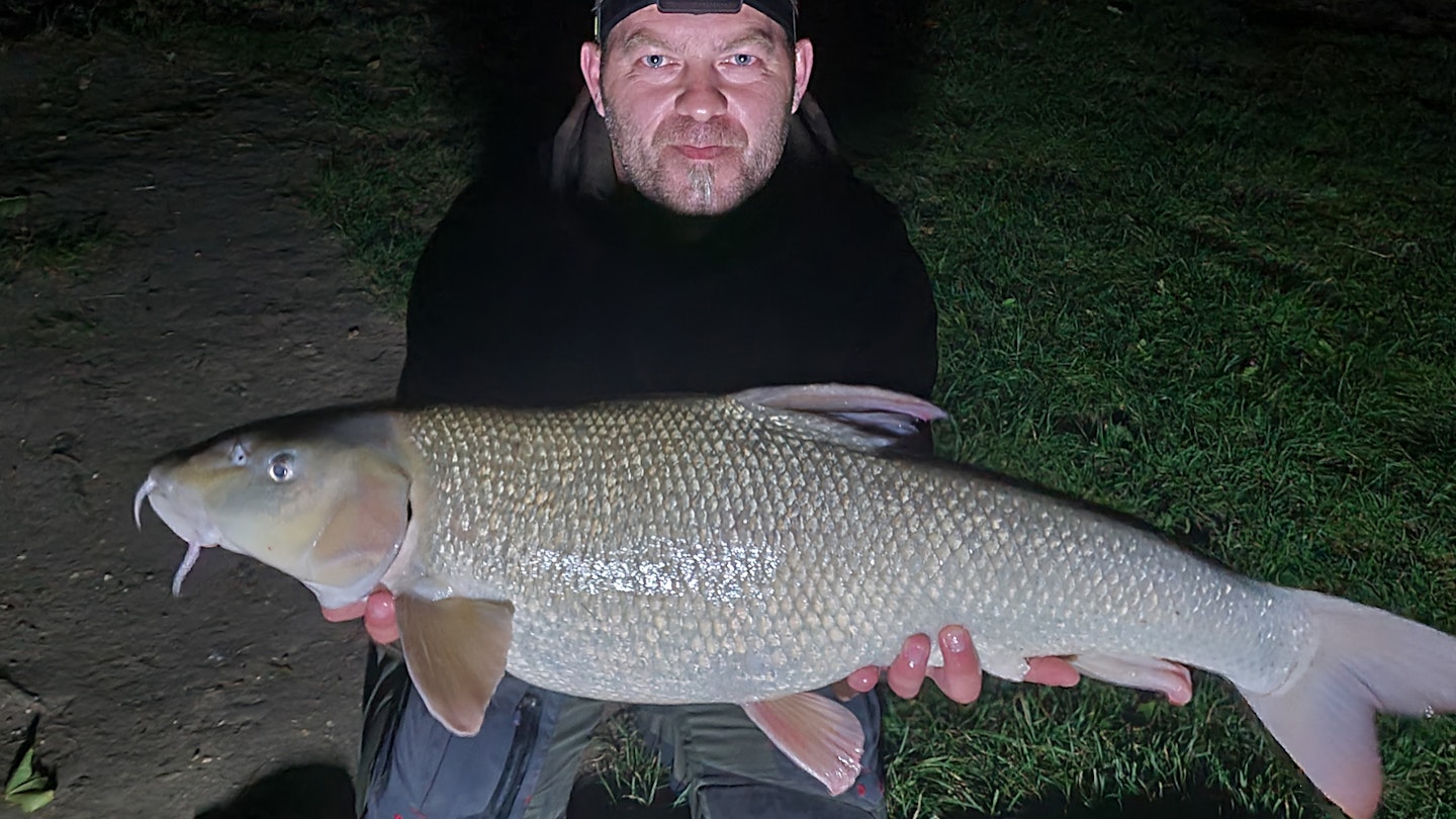 First 20lb-plus barbel of the season hits the bank! 