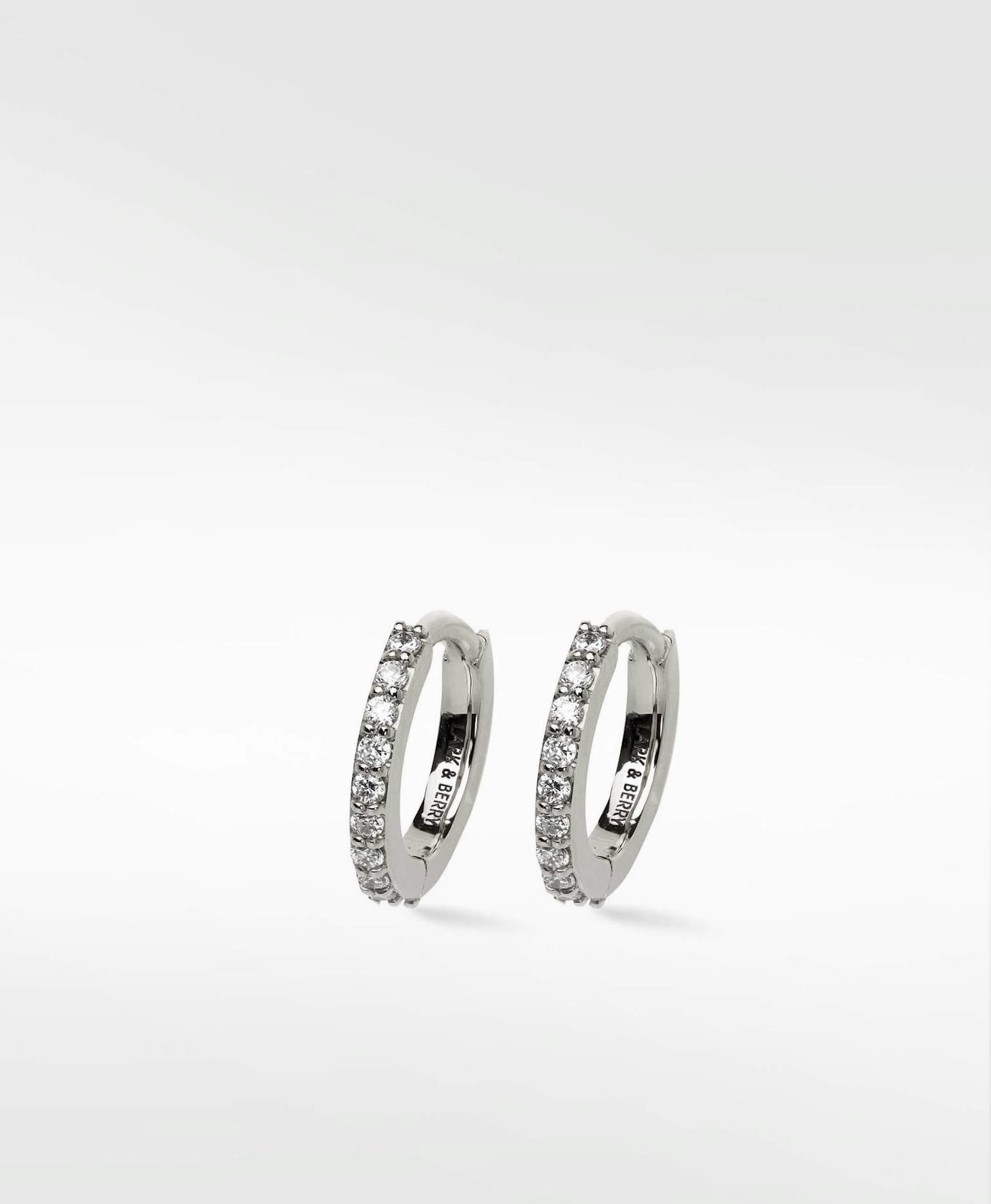 Lark & Berry, Modernist Diamond Pave Mini Hoops, £650