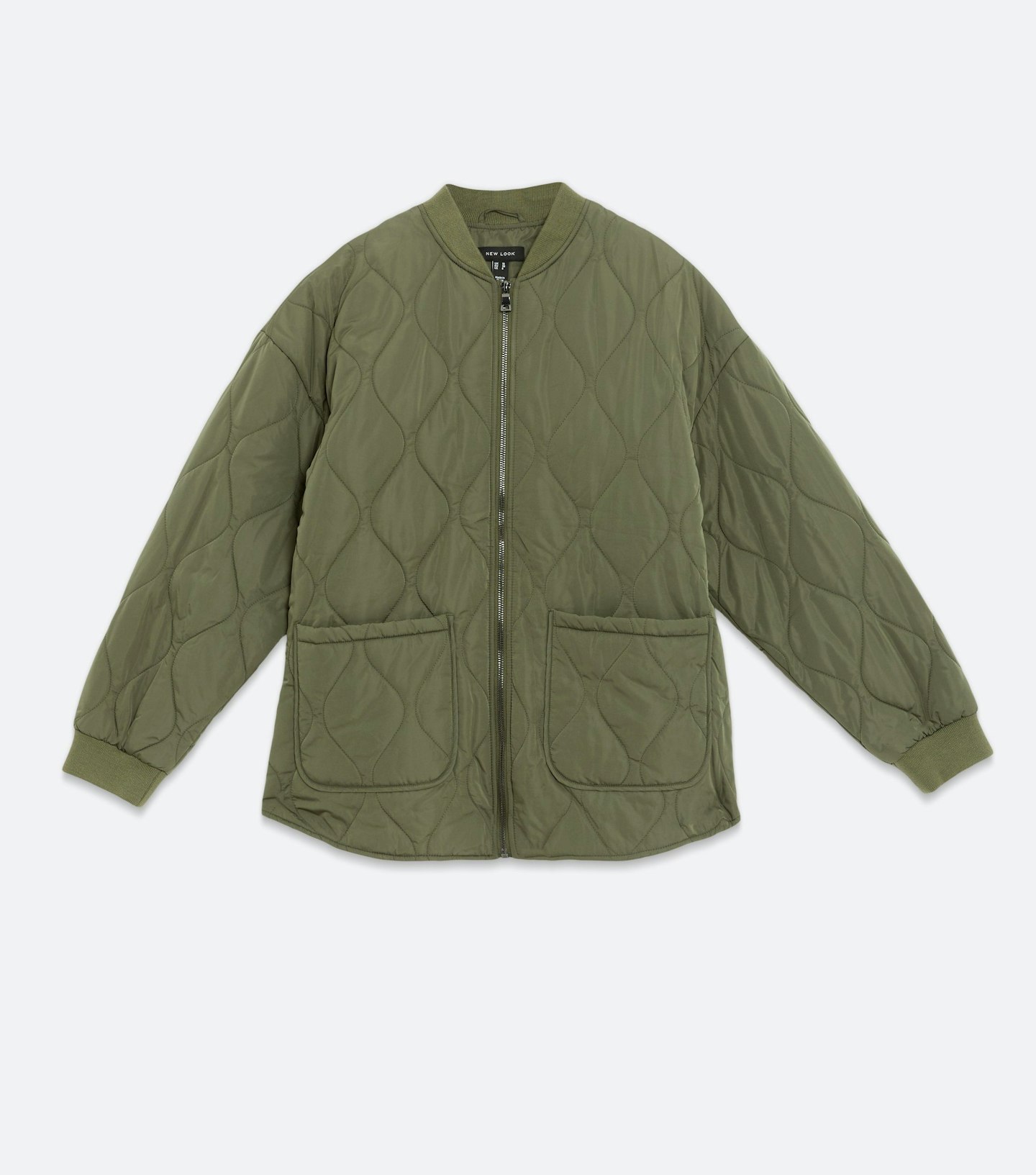 New Look, Khaki Quilted Zip Jacket, £33.99