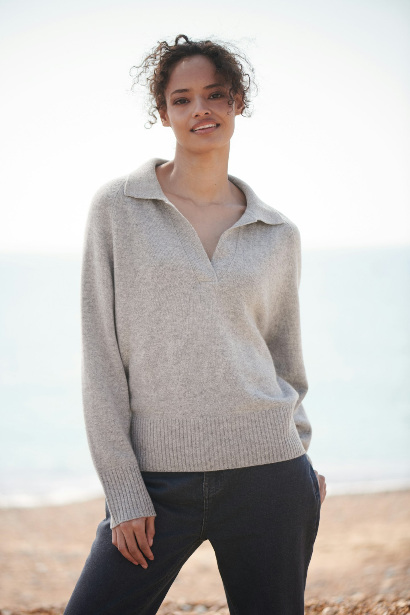 The White Company, Cashmere Collared Jumper, £169