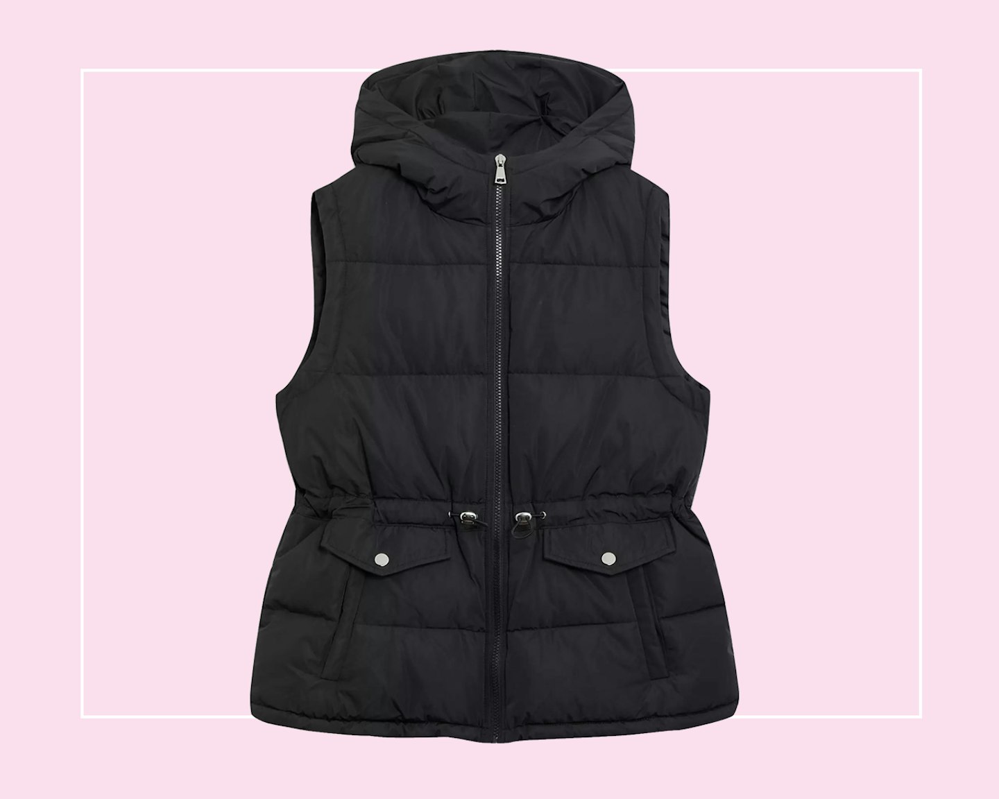 New Look Drawcord Hooded Gilet