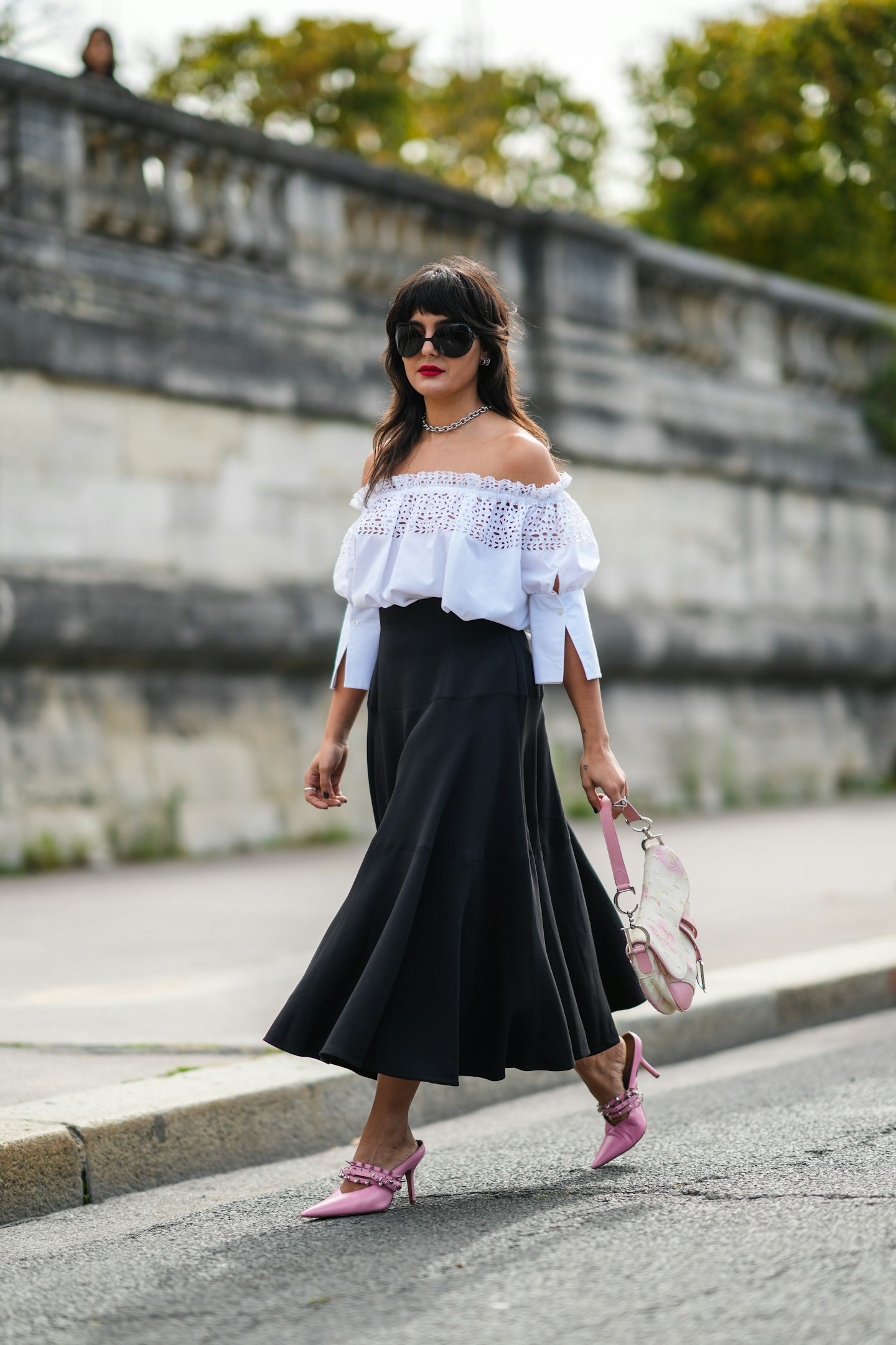 If Maria Bernad says the off-the-shoulder top is back - it's back