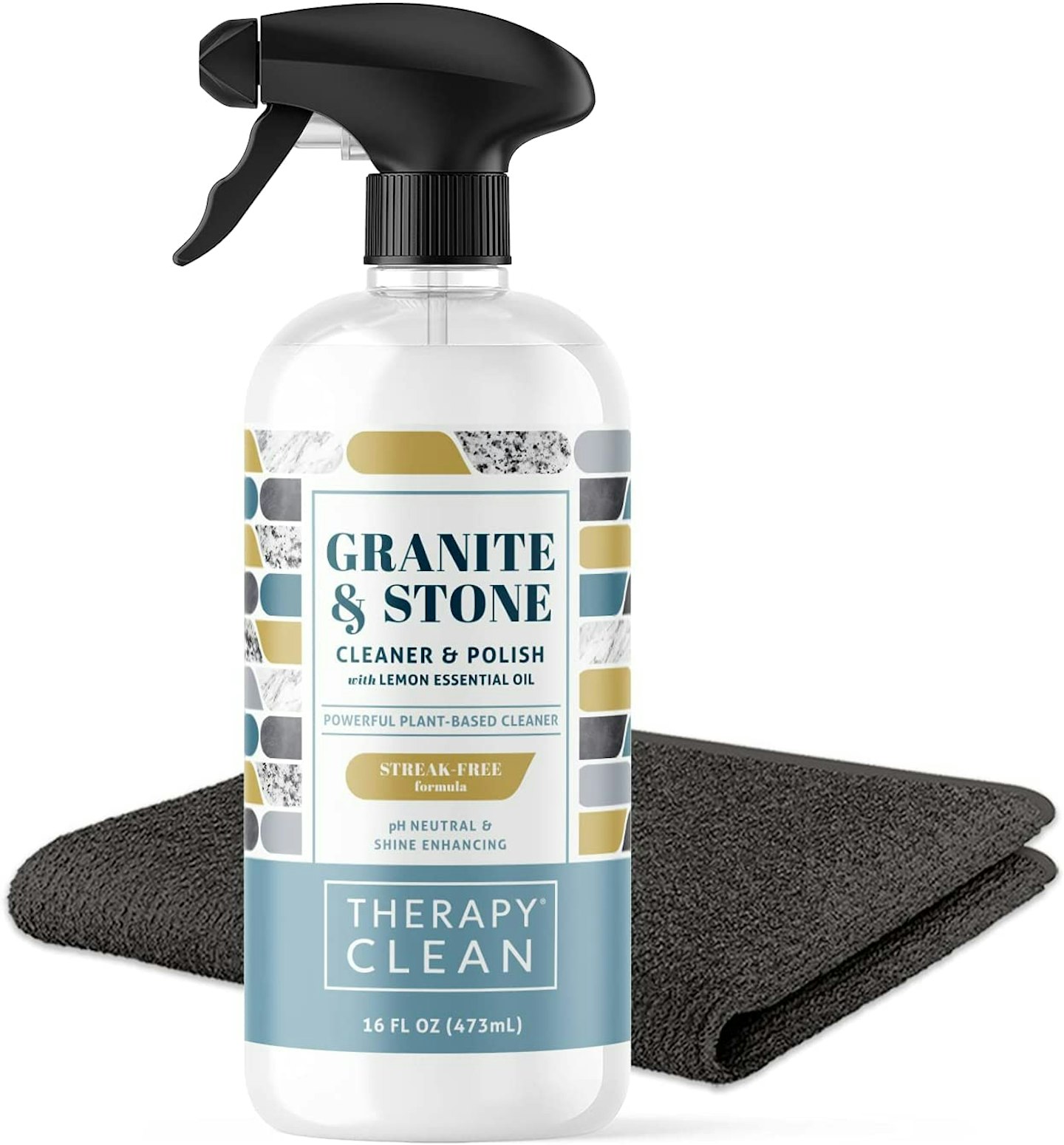 Therapy Daily Granite Cleaner and Polish with Large Microfiber Cloth
