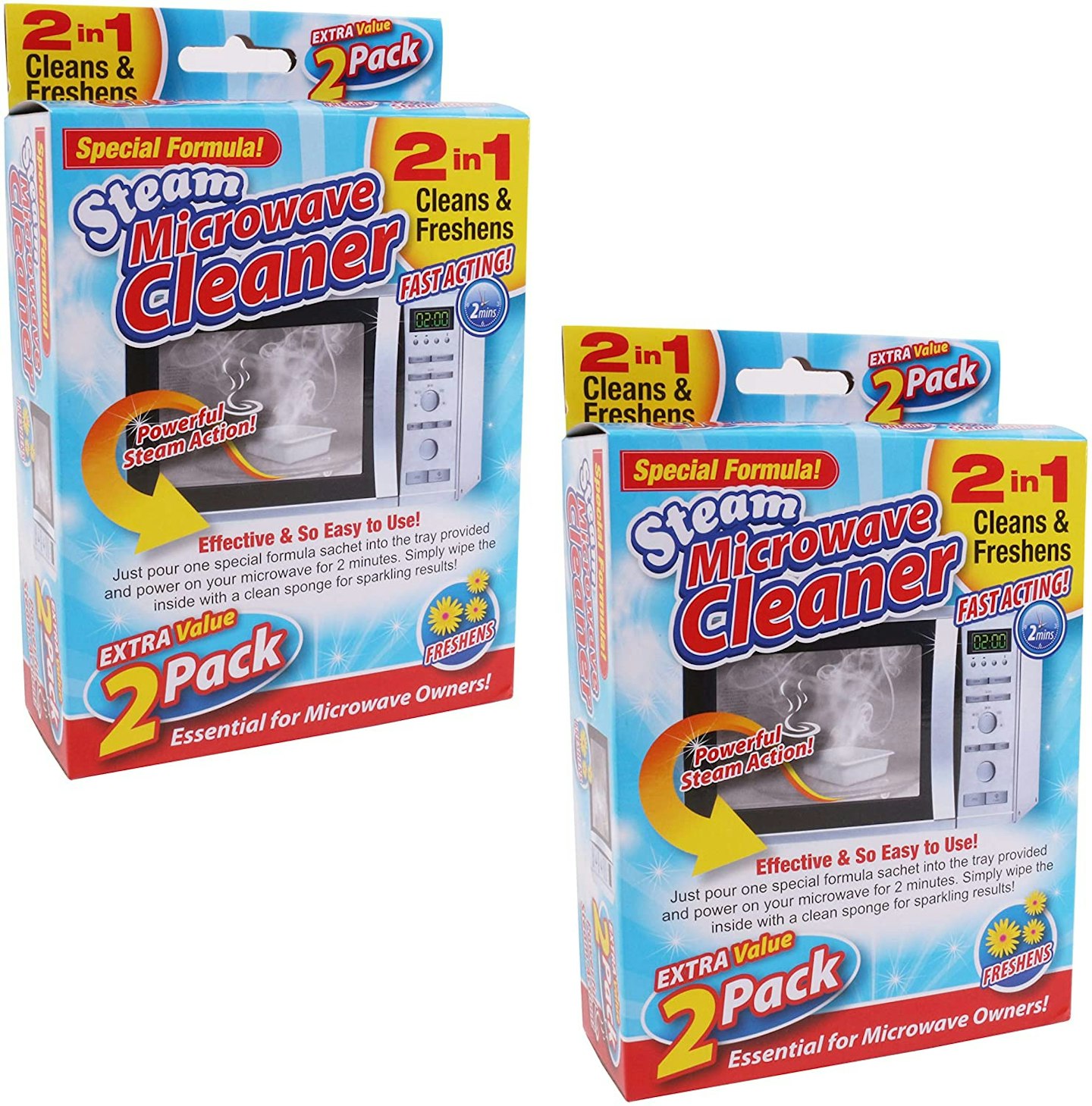 4X Microwave Steam Cleaning Packs
