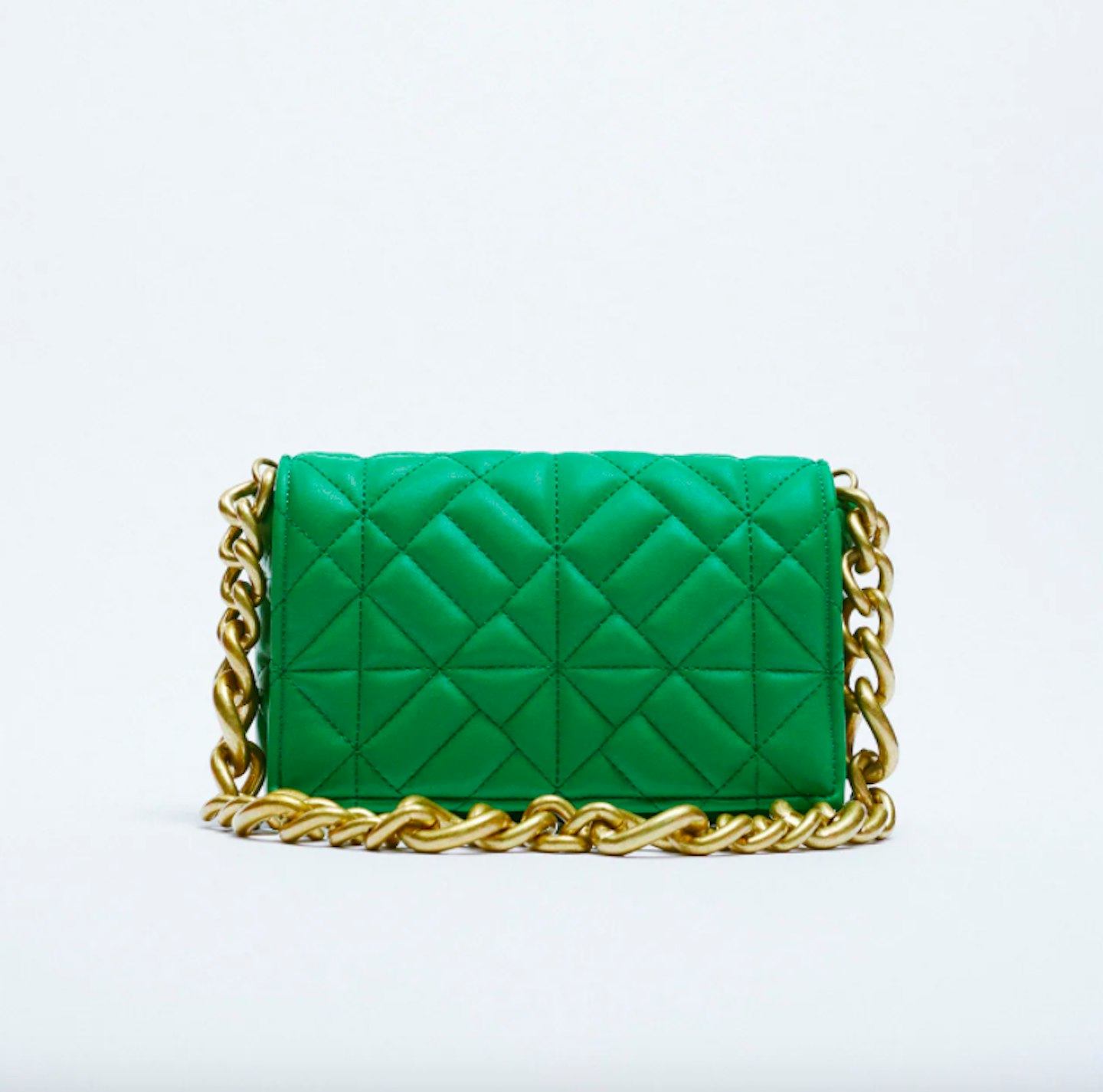 Zara, Quilted Shoulder Bag With Chain, £25.99