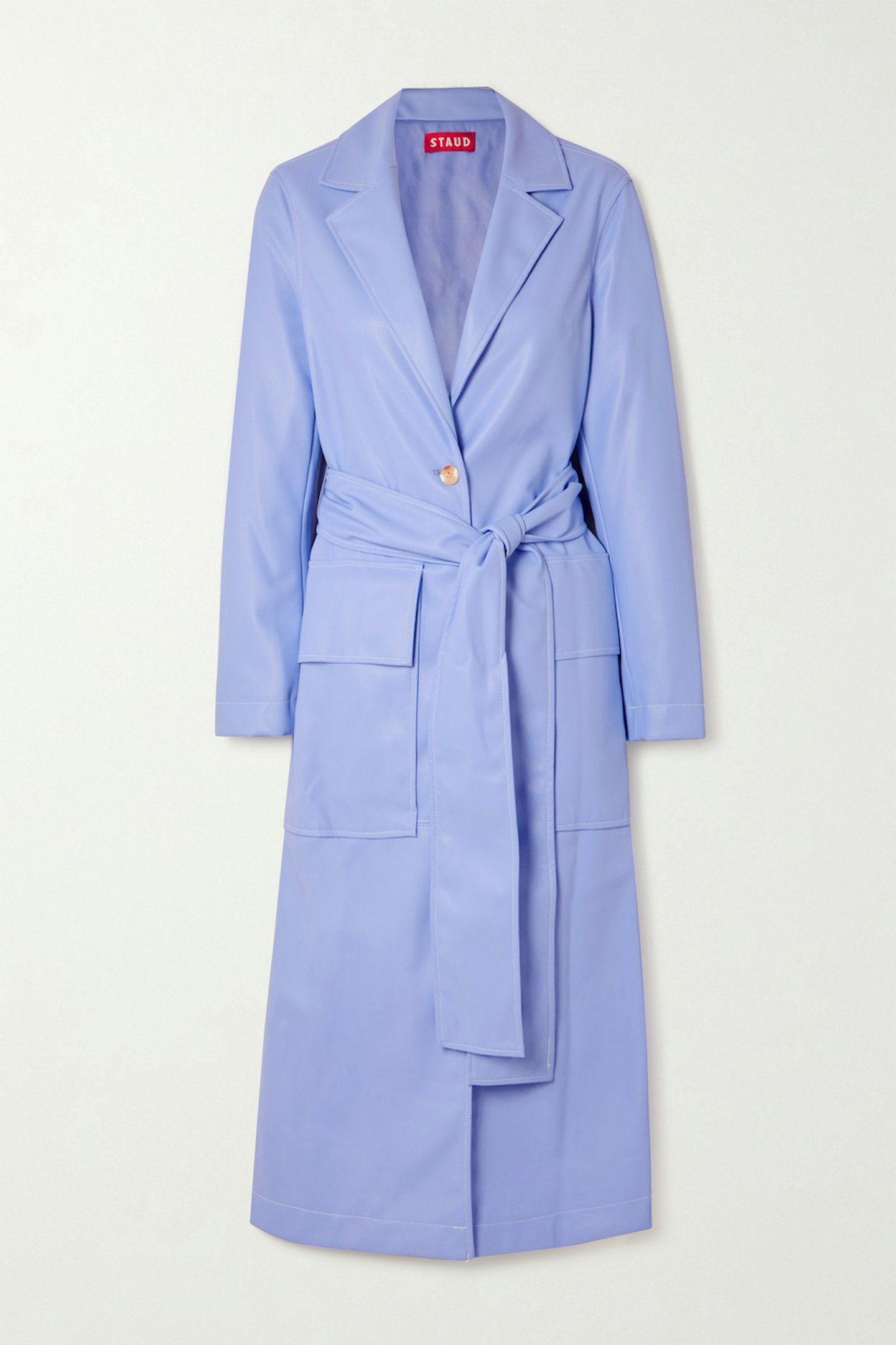 Staud, Ashley Belted Vegan Leather Trench Coat, £470 at net-a-porter.com