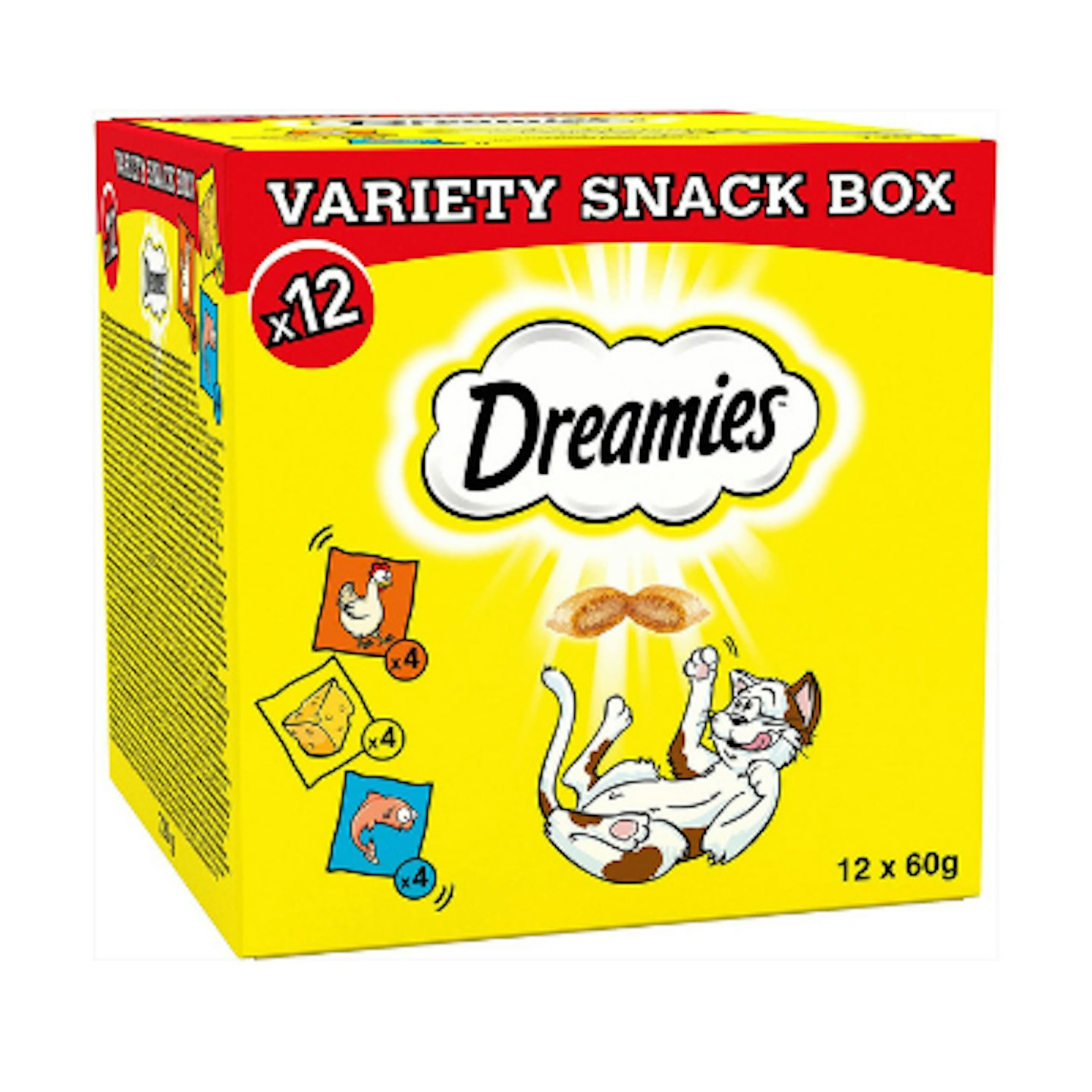 Dreamies Cat Treat for Cats Variety Pack 12x 60g