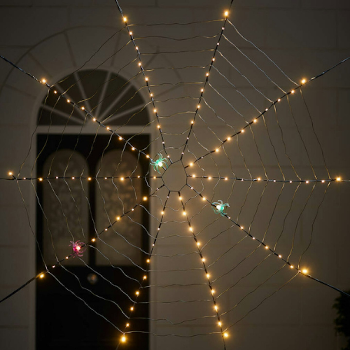 Lights4fun Illuminated Spider Web Halloween Decoration