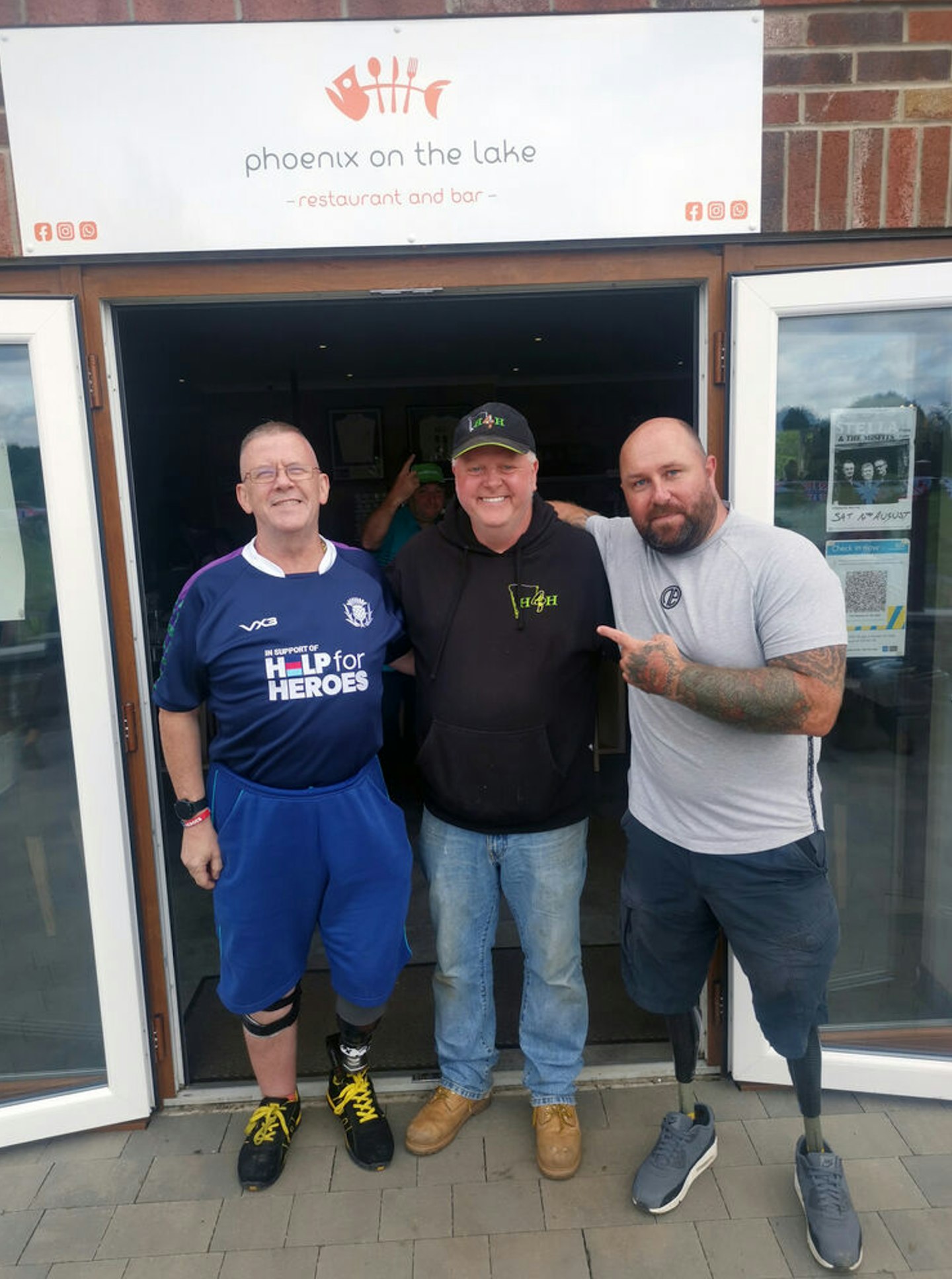 Hooked for Heroes anglers, from left to right James Carter-Birkinshaw, founder Dave Stott and Dave Watson
