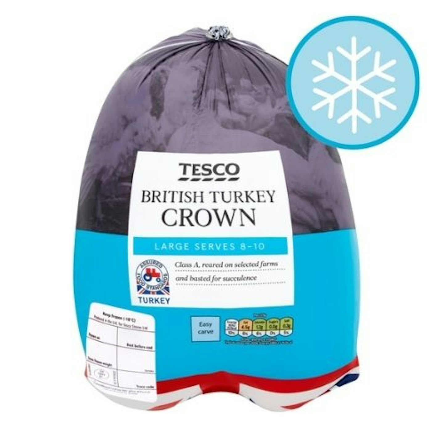 Tesco British Frozen Large Turkey Breast Crown 2.4-2.8Kg