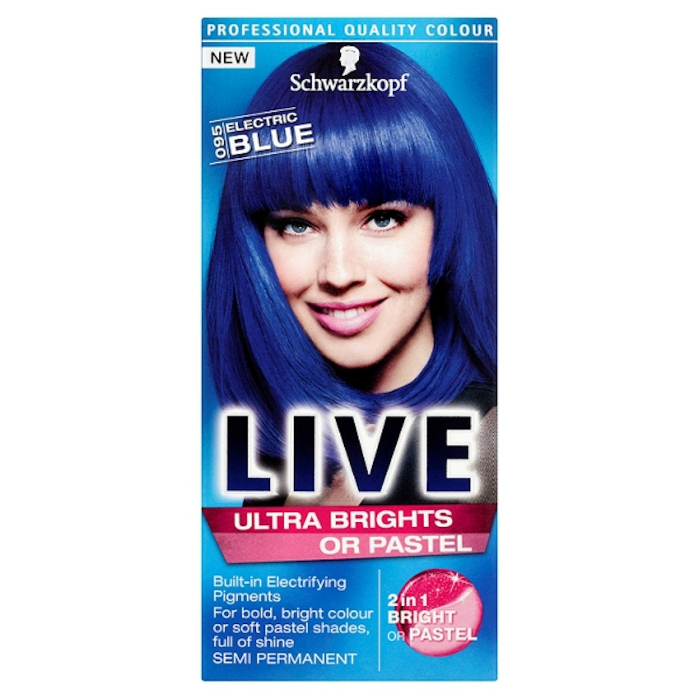 offer Schwarzkopf LIVE Electric Blue 095 Semi-Permanent Hair Dye, £5.79