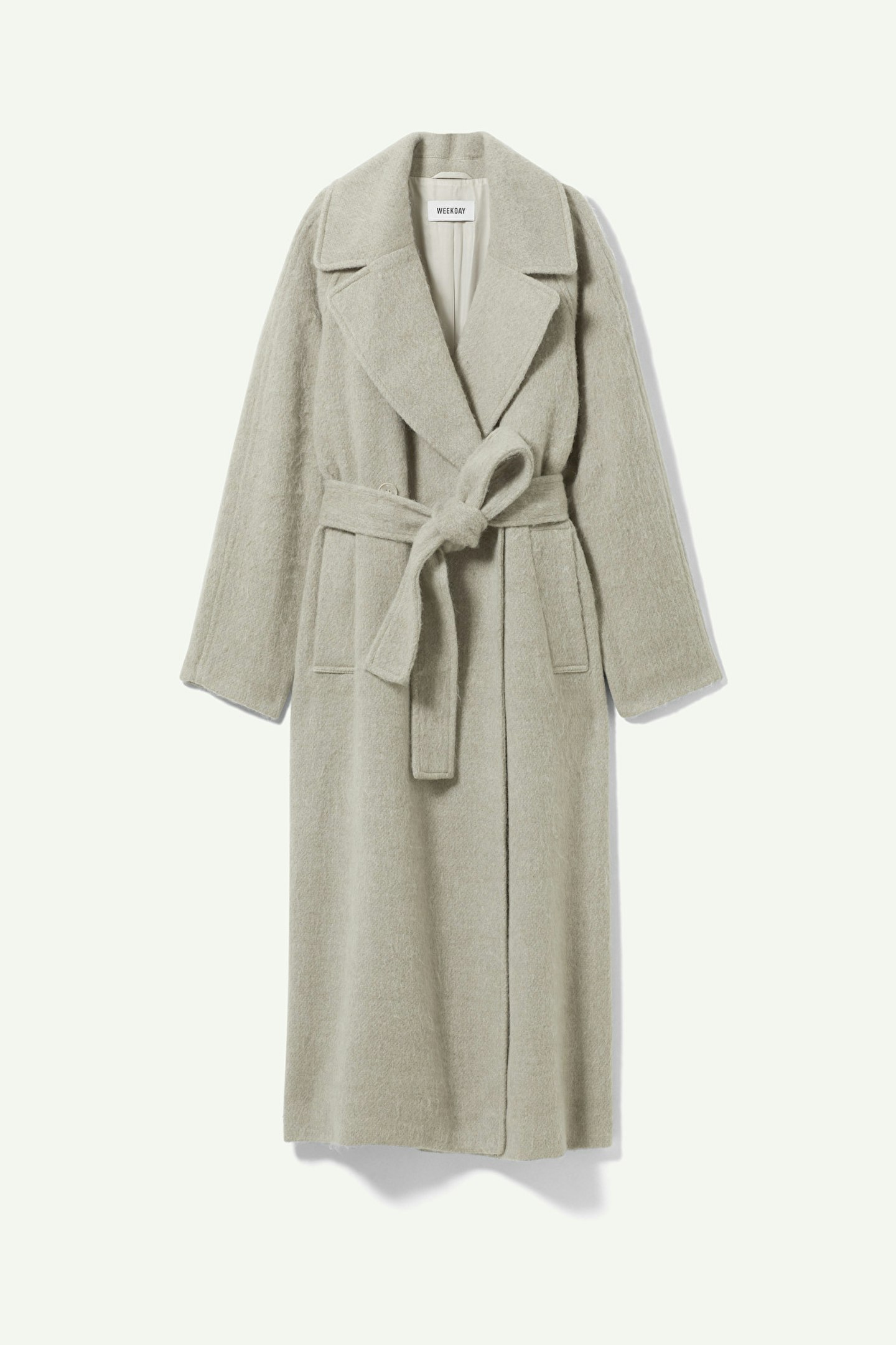 Weekday, Tie-Waist Wool-Blend Coat, £125