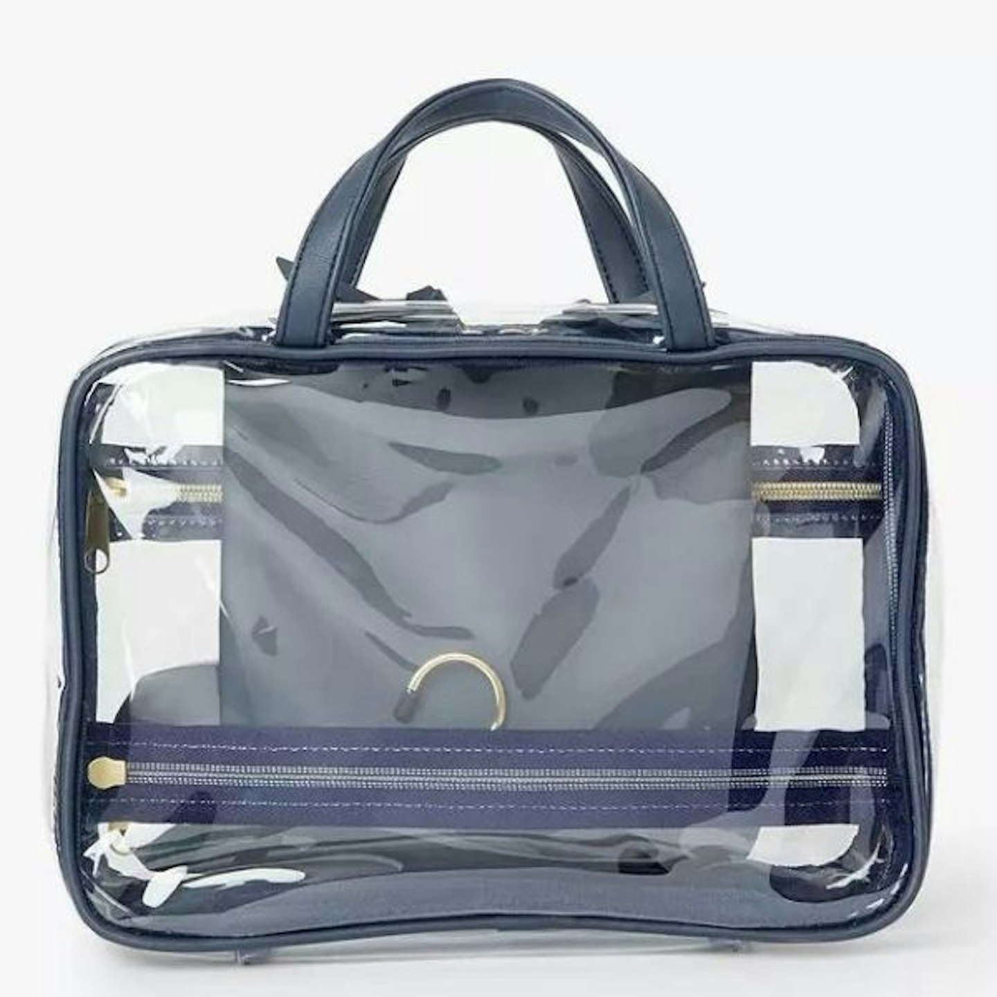John Lewis & Partners Rebecca Weekender Hanging Wash Bag, Blue