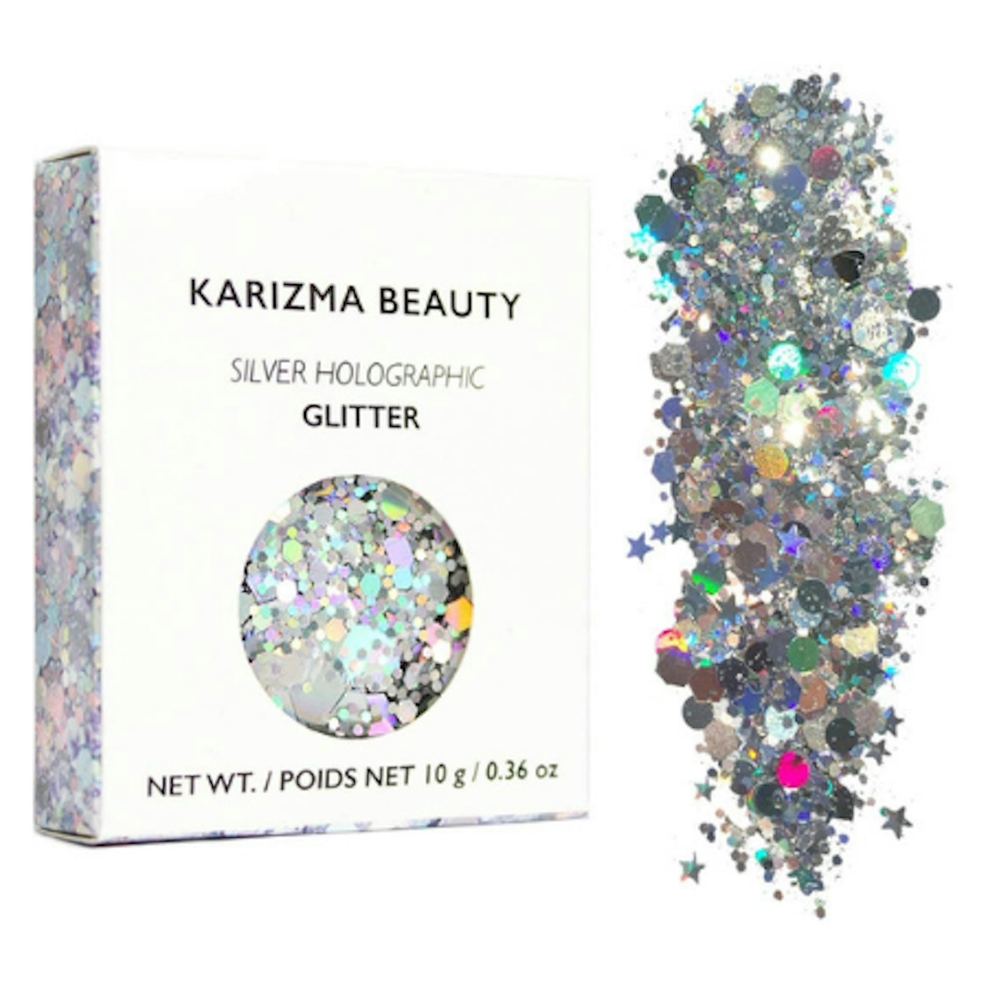 KARIZMA Silver Holographic Chunky Glitter